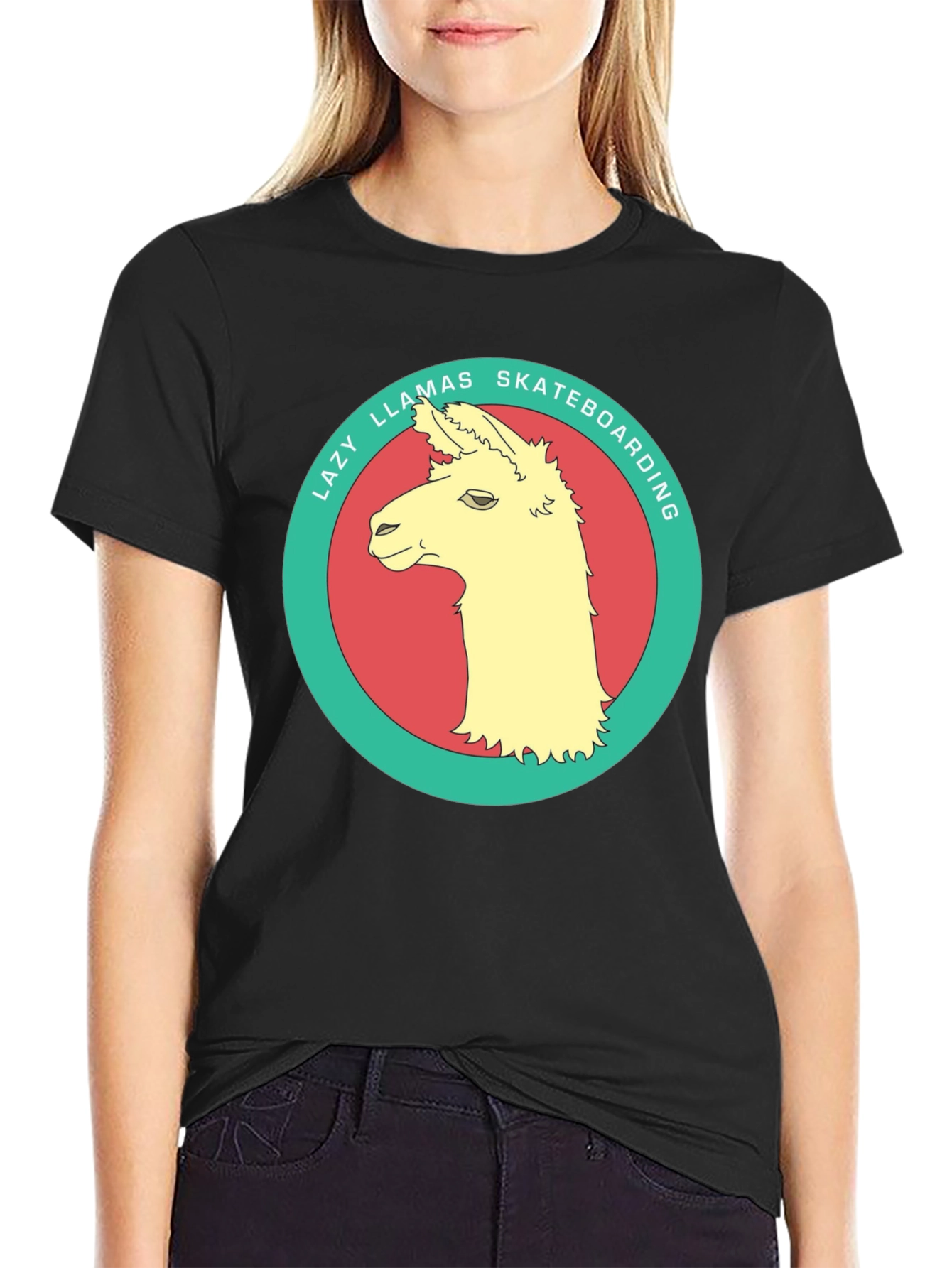 Lazy Llamas Skateboarding Graphic Tee