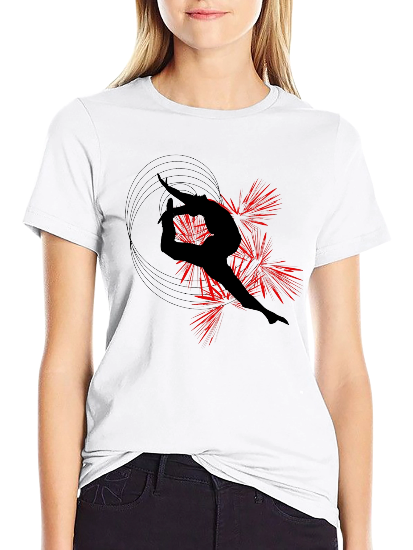 Artistic Silhouette Tee - Black Graphic T-Shirt