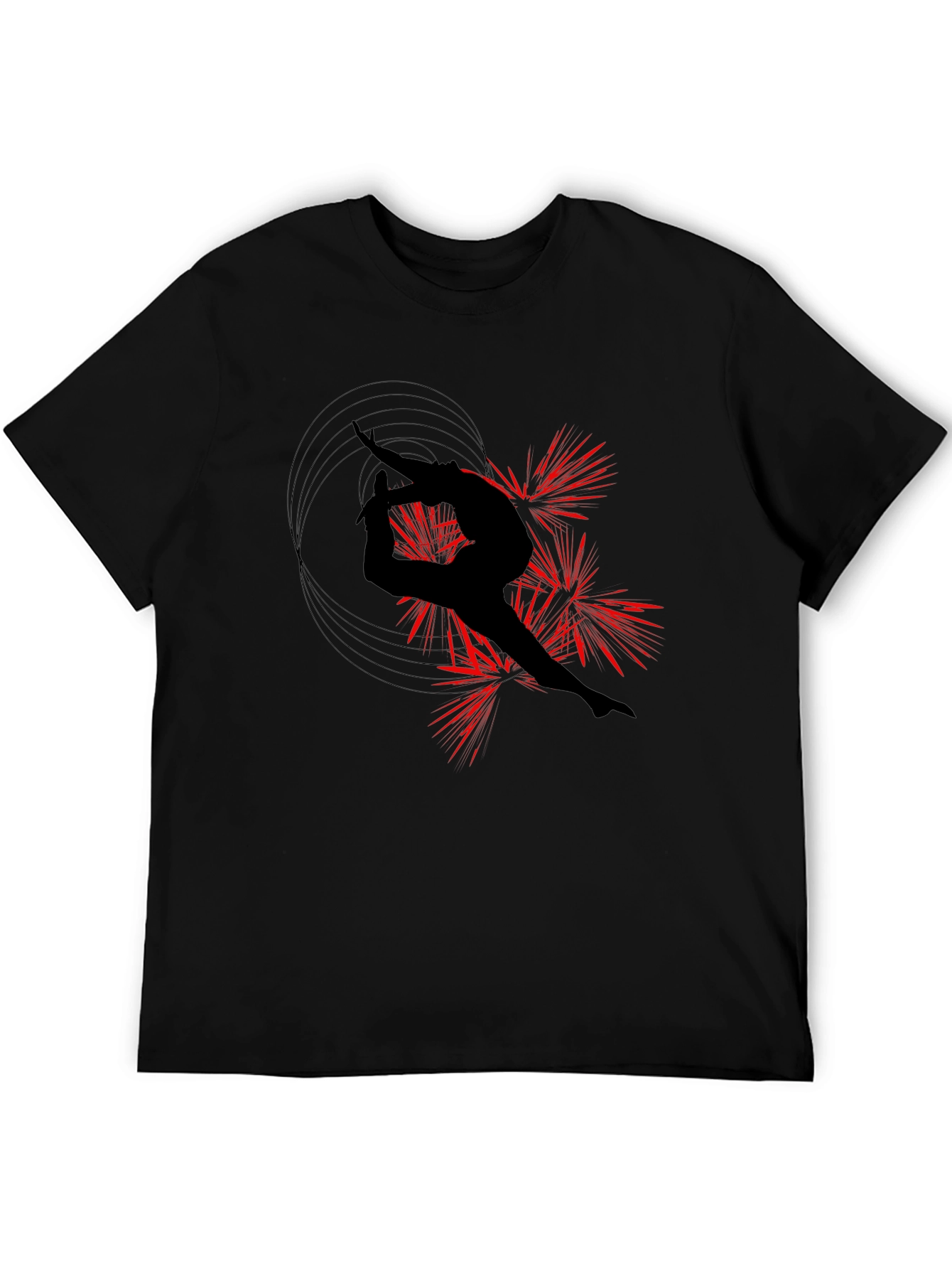 Artistic Silhouette Tee - Black Graphic T-Shirt