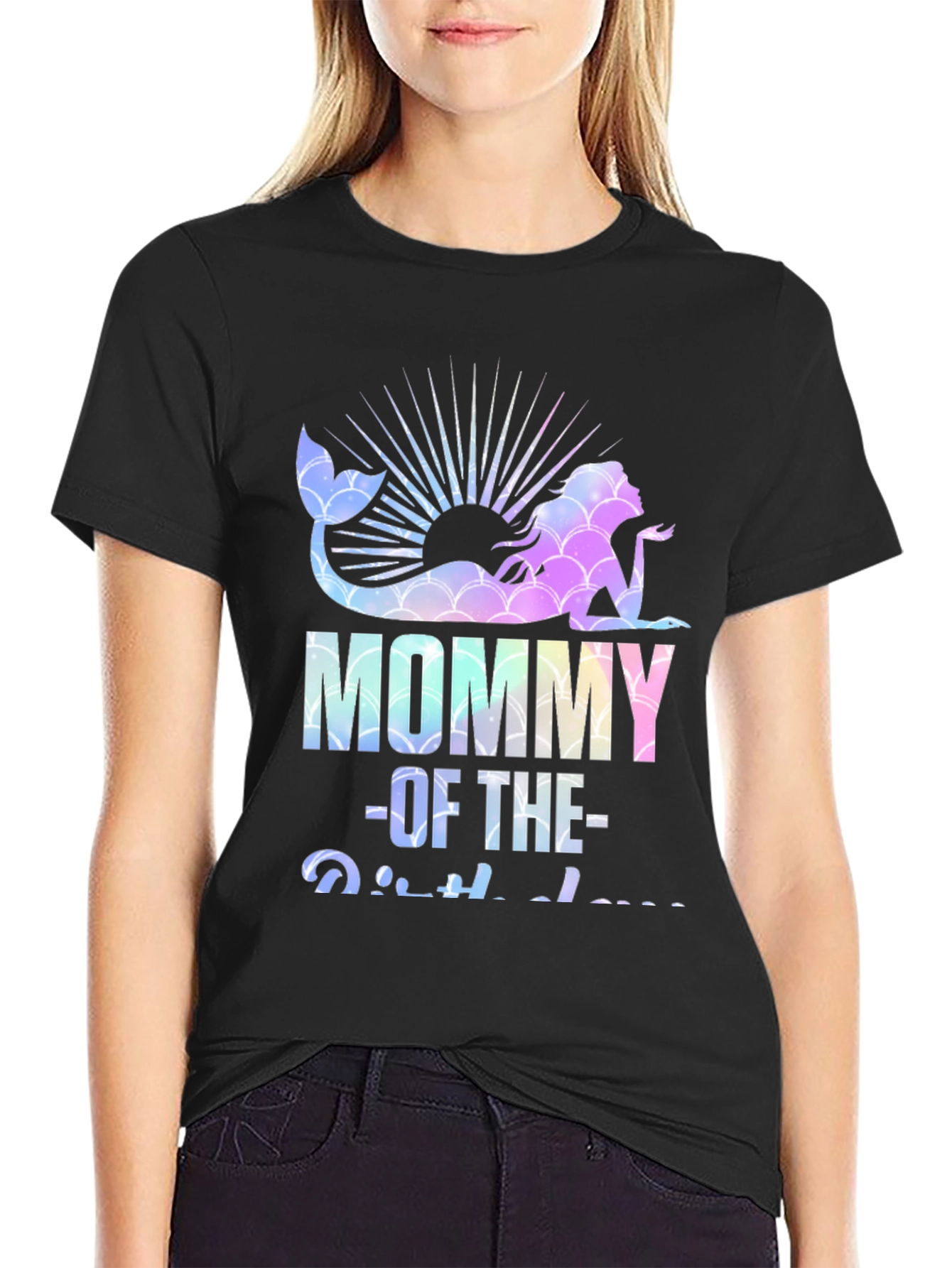 Mommy of the Birthday Mermaid Graphic Tee