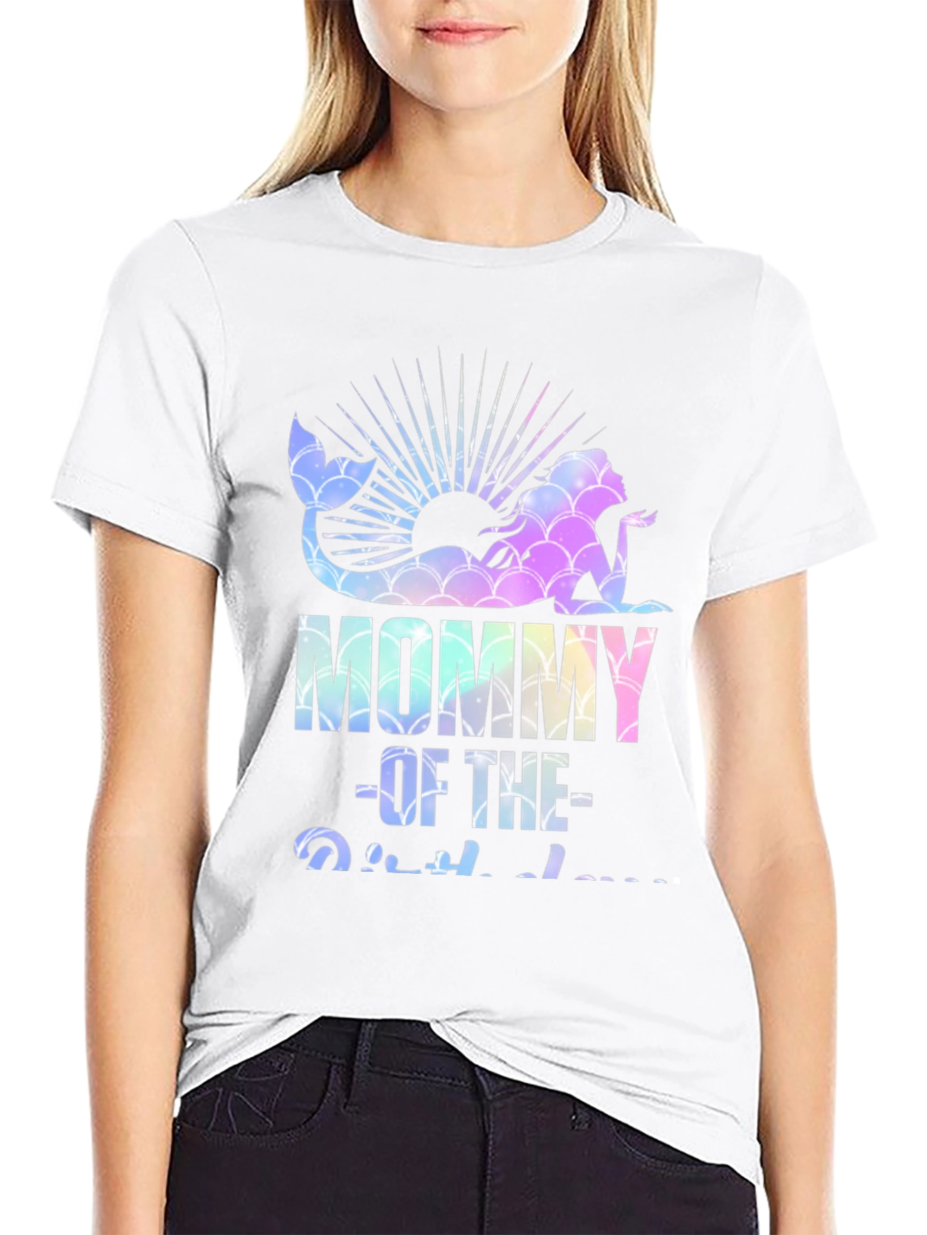 Mommy of the Birthday Mermaid Graphic Tee