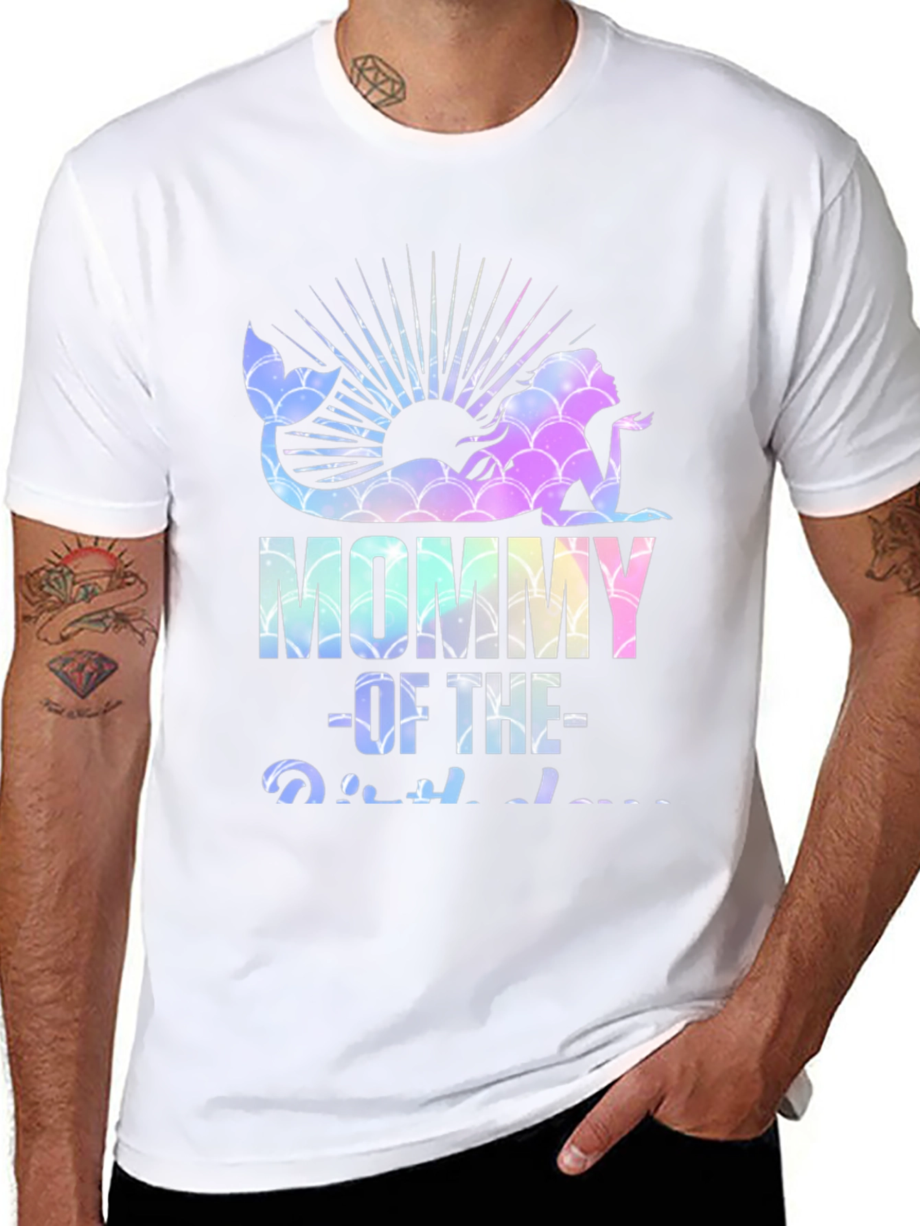 Mommy of the Birthday Mermaid Graphic Tee