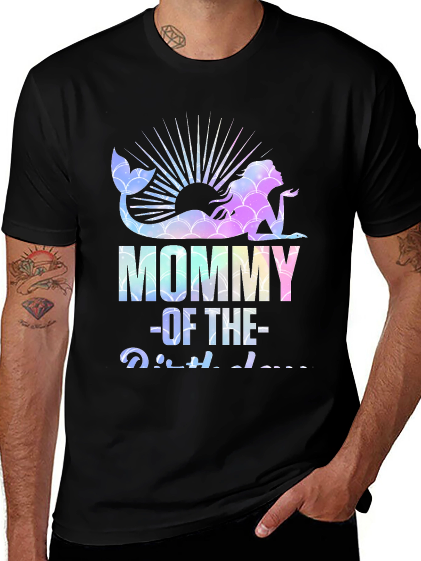 Mommy of the Birthday Mermaid Graphic Tee
