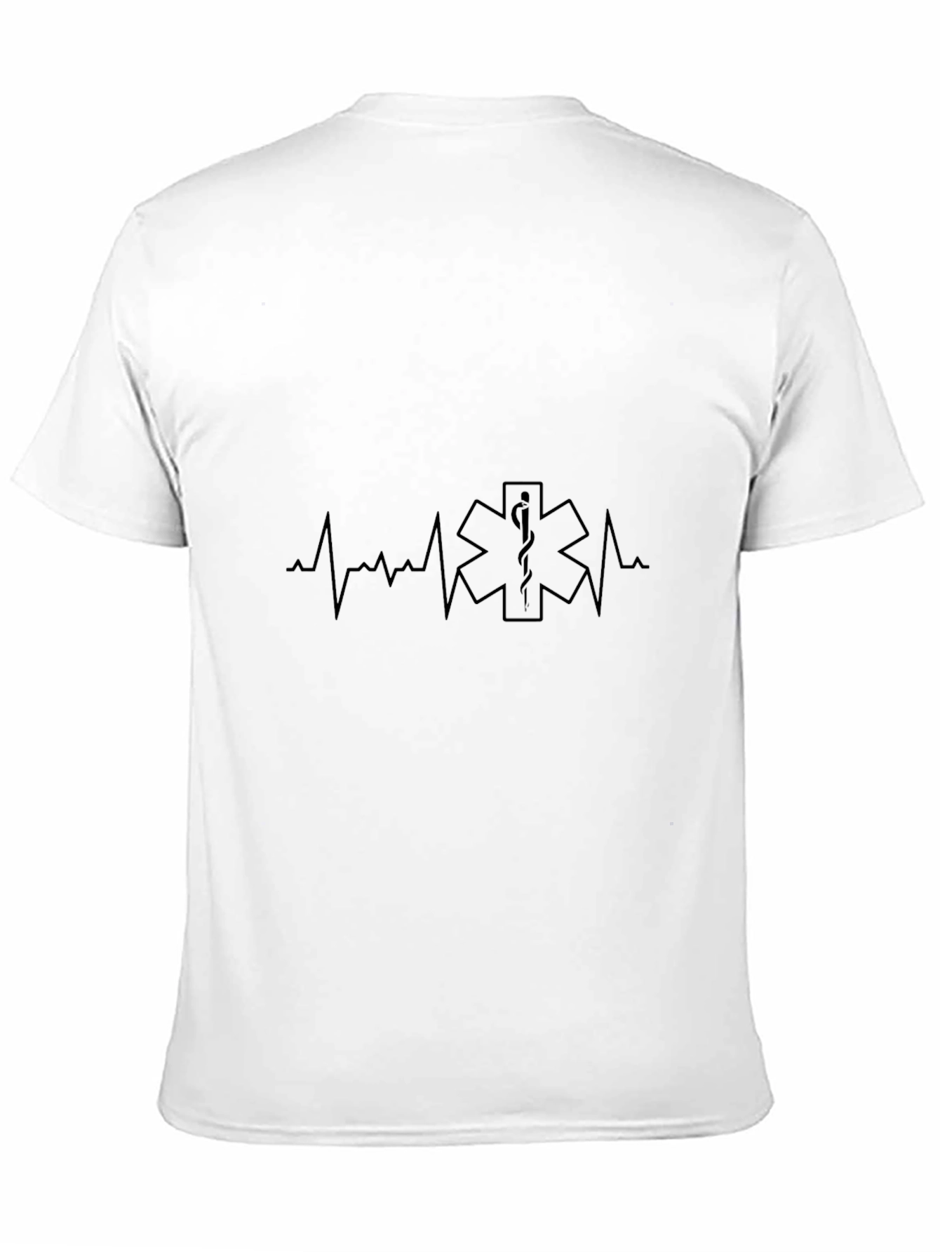 Black EKG Star of Life Graphic Tee