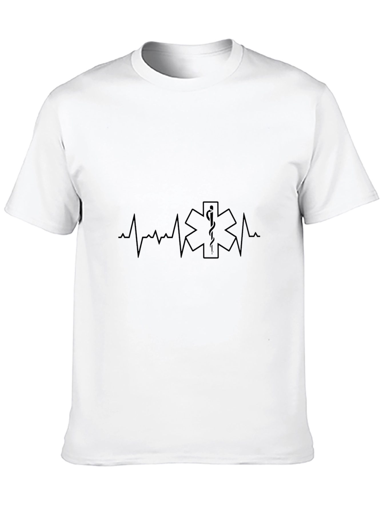 Black EKG Star of Life Graphic Tee