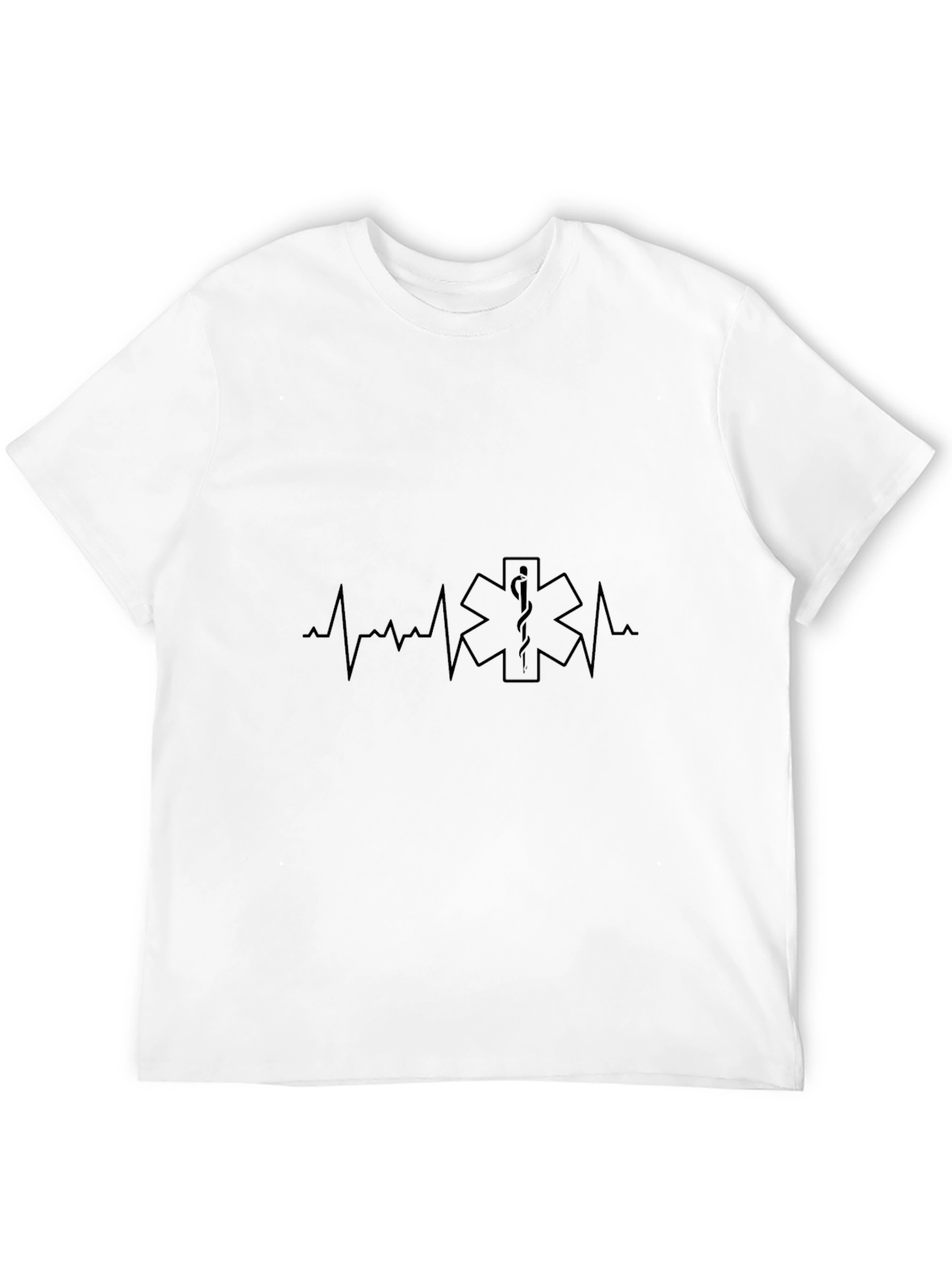 Black EKG Star of Life Graphic Tee