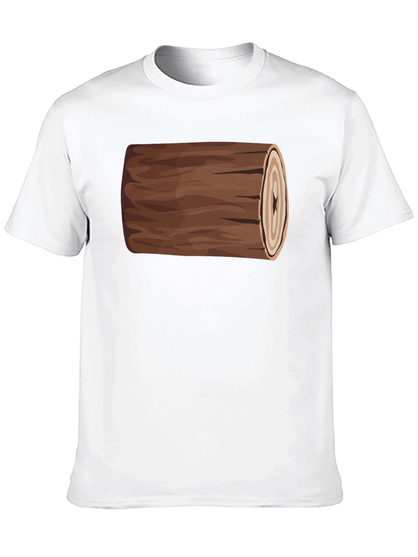 Funny Log Graphic Tee - Black Cotton T-Shirt