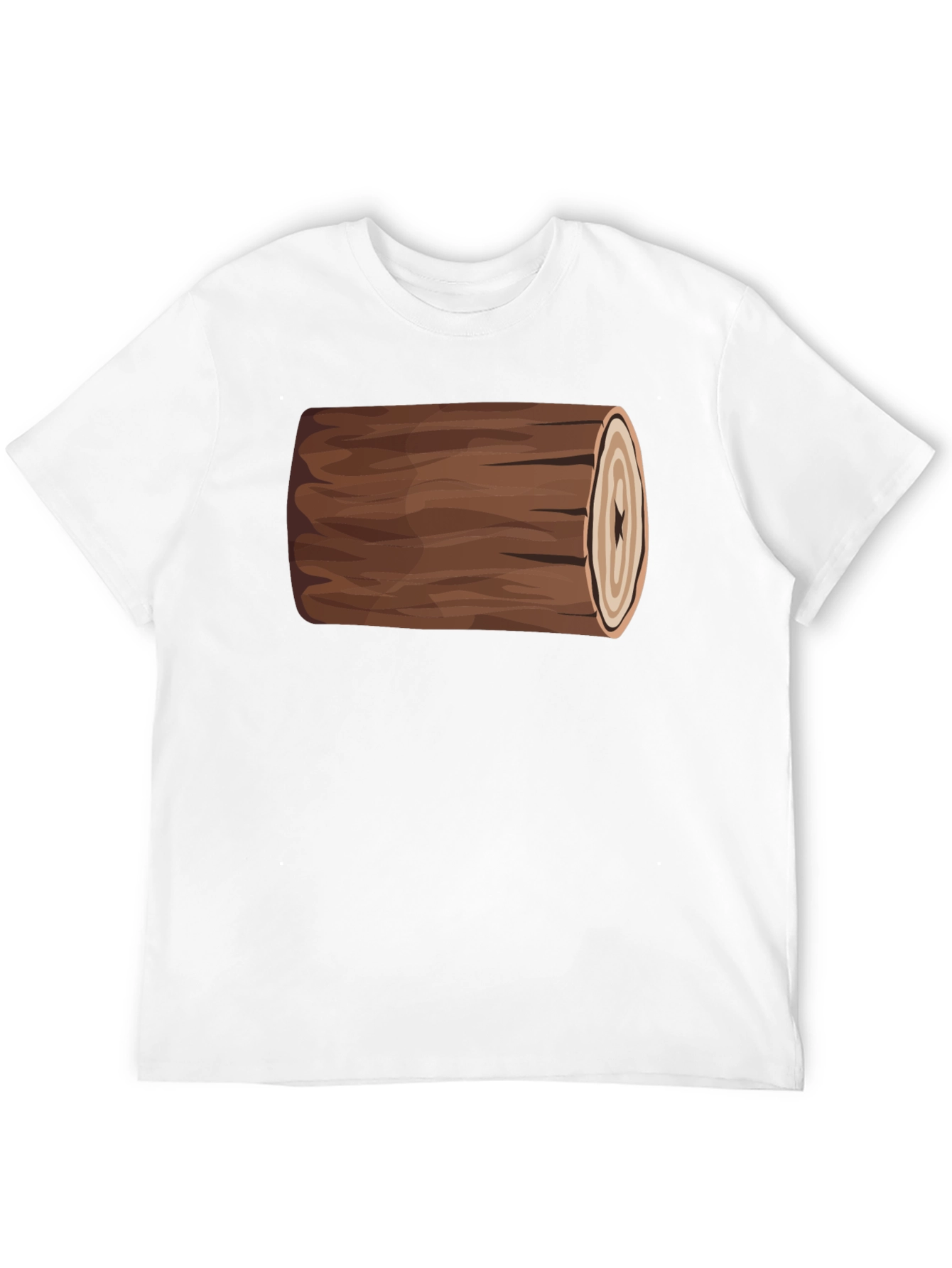 Funny Log Graphic Tee - Black Cotton T-Shirt