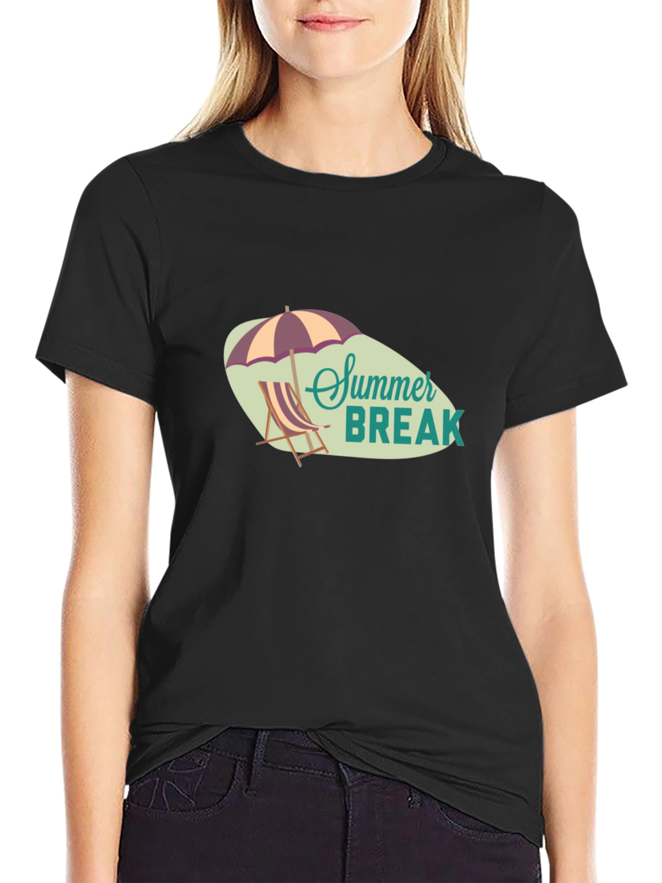 Summer Break Graphic Tee - Mens Black T-Shirt