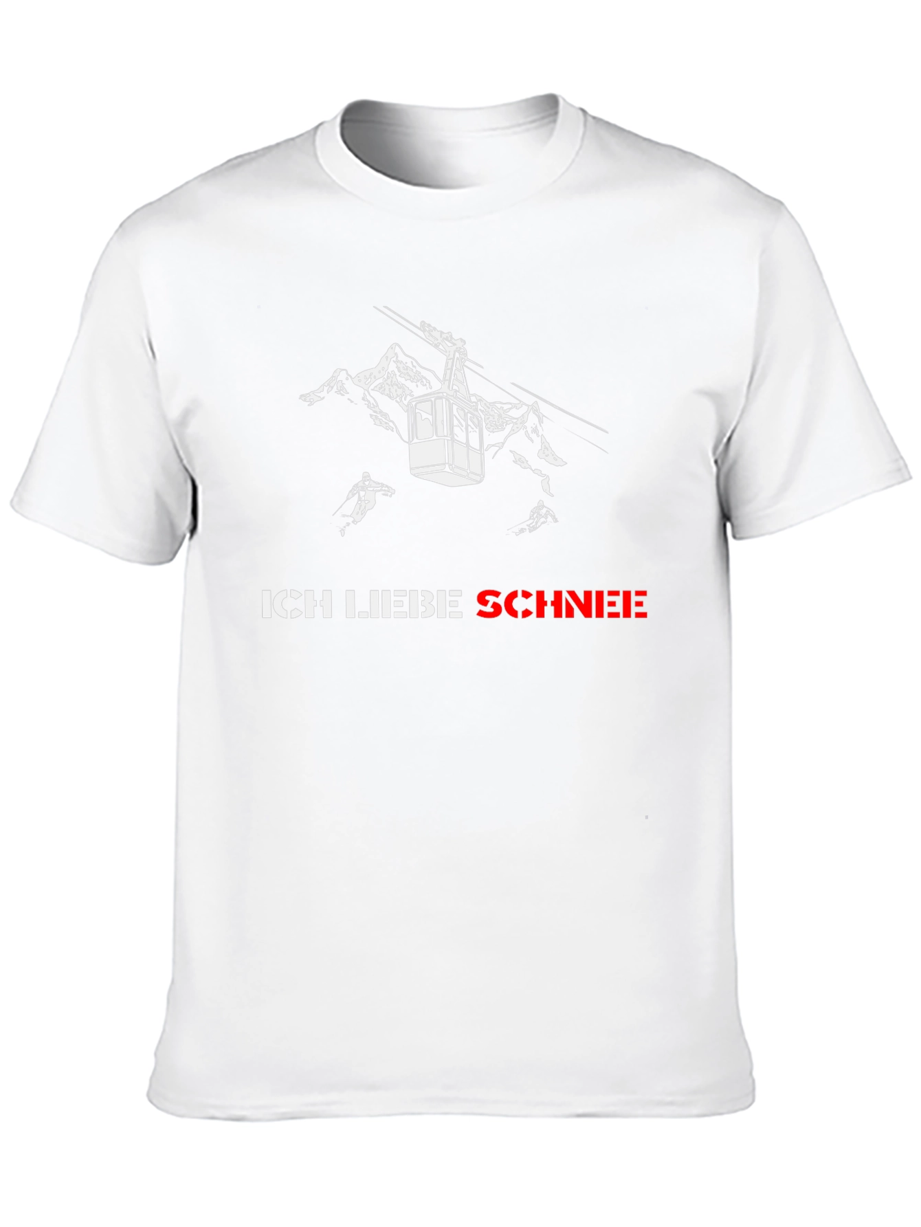 Ich Liebe Schnee Black T-Shirt