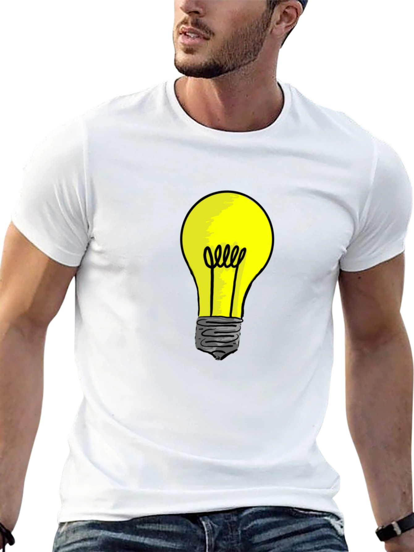 Illuminating Idea: Mens Light Bulb Graphic Tee