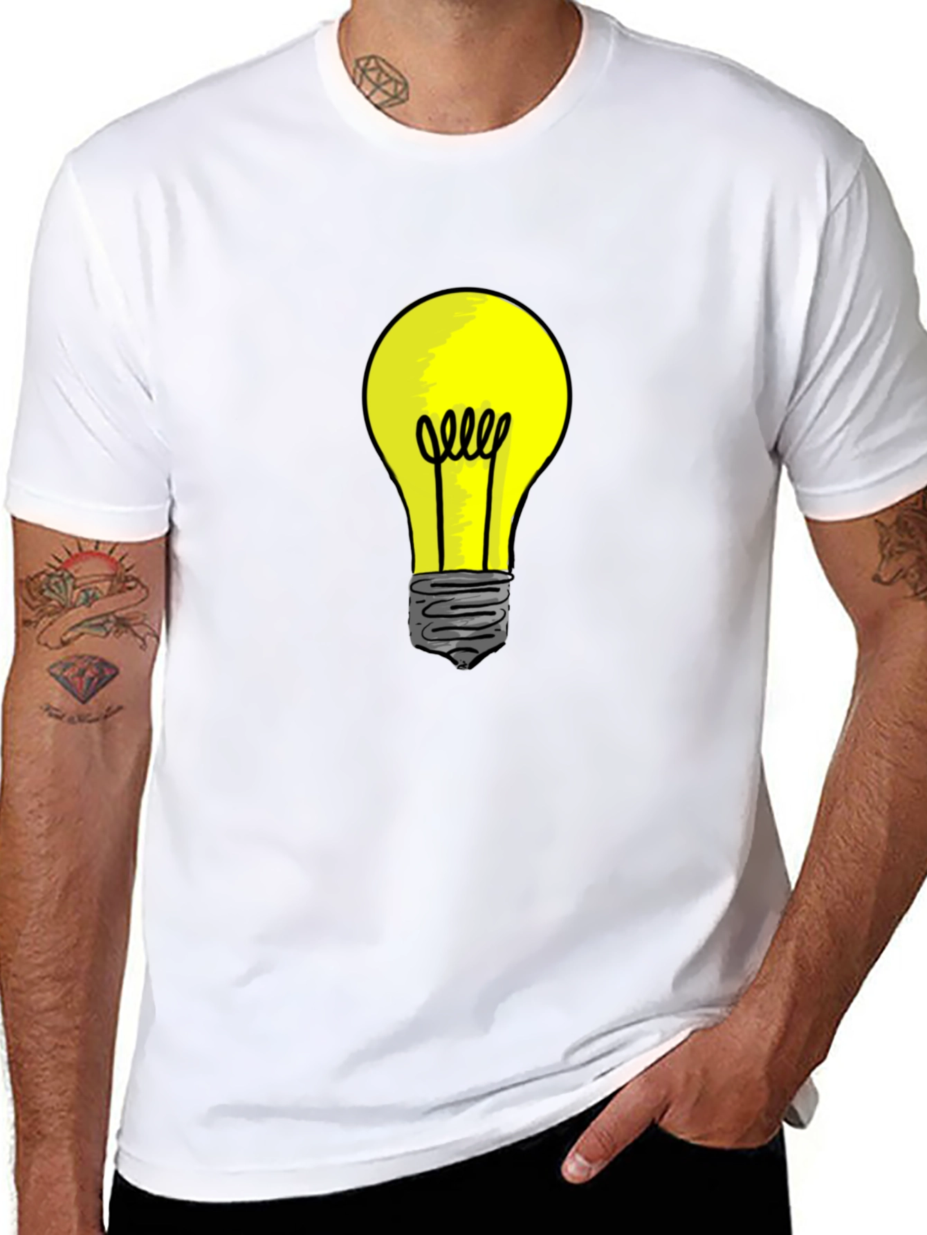 Illuminating Idea: Mens Light Bulb Graphic Tee