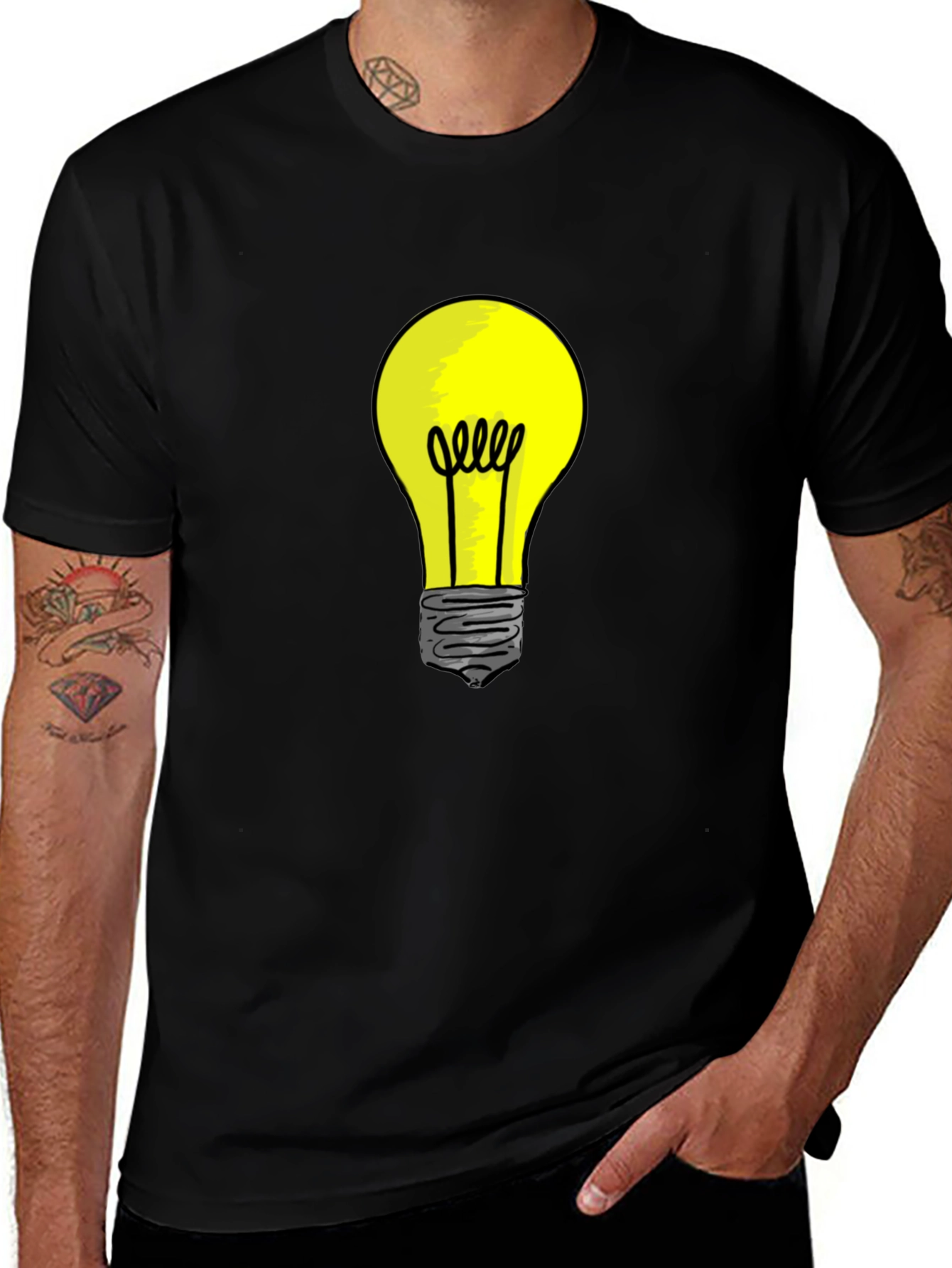 Illuminating Idea: Mens Light Bulb Graphic Tee