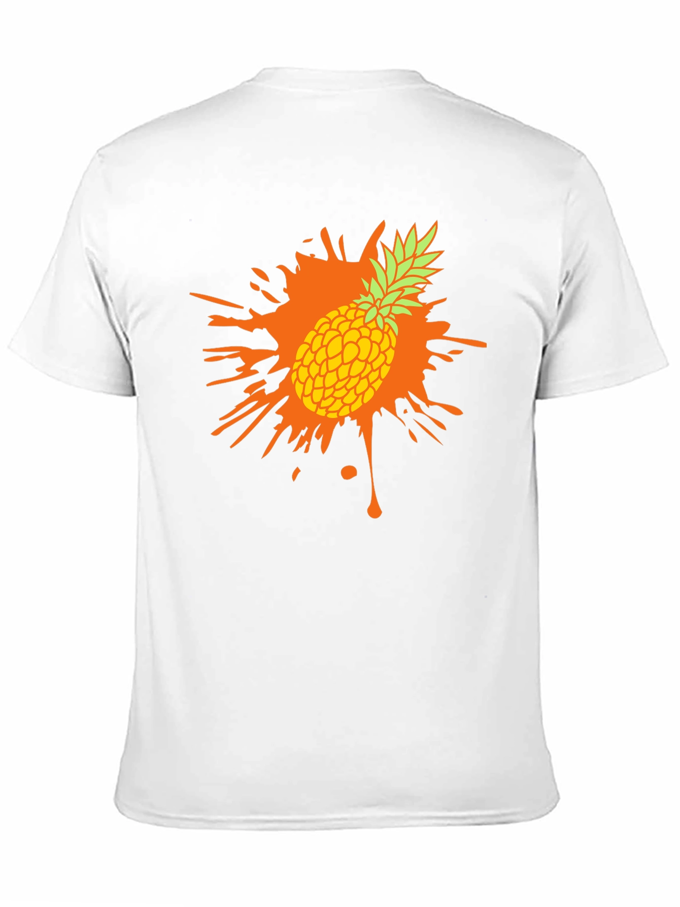 Pineapple Splash Graphic Tee - Trendy Mens Black T-Shirt