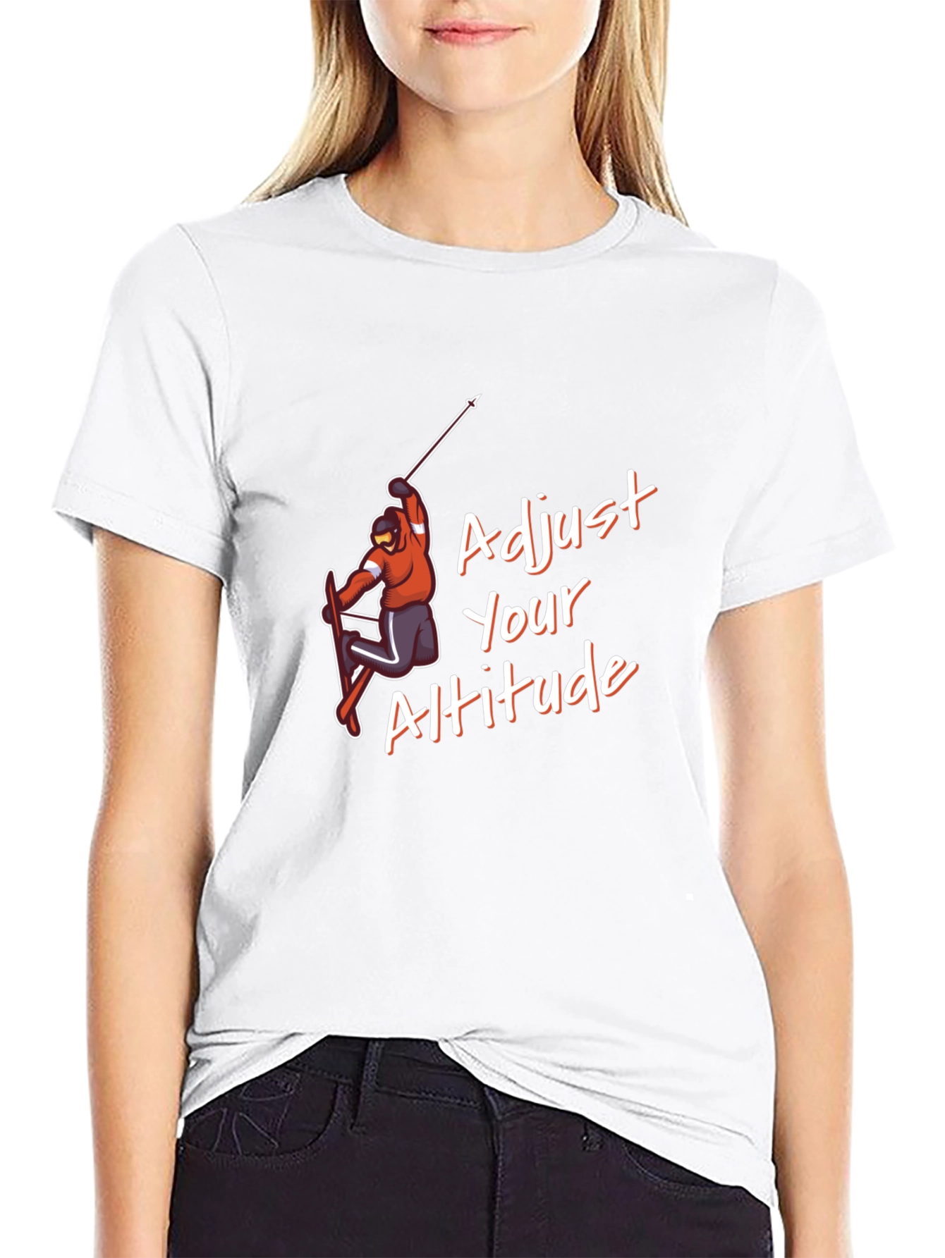 Adjust Your Altitude Black Graphic Tee