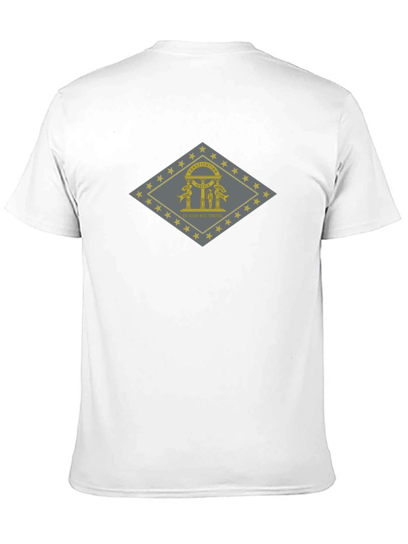 Georgia State Flag Graphic T-Shirt - Black