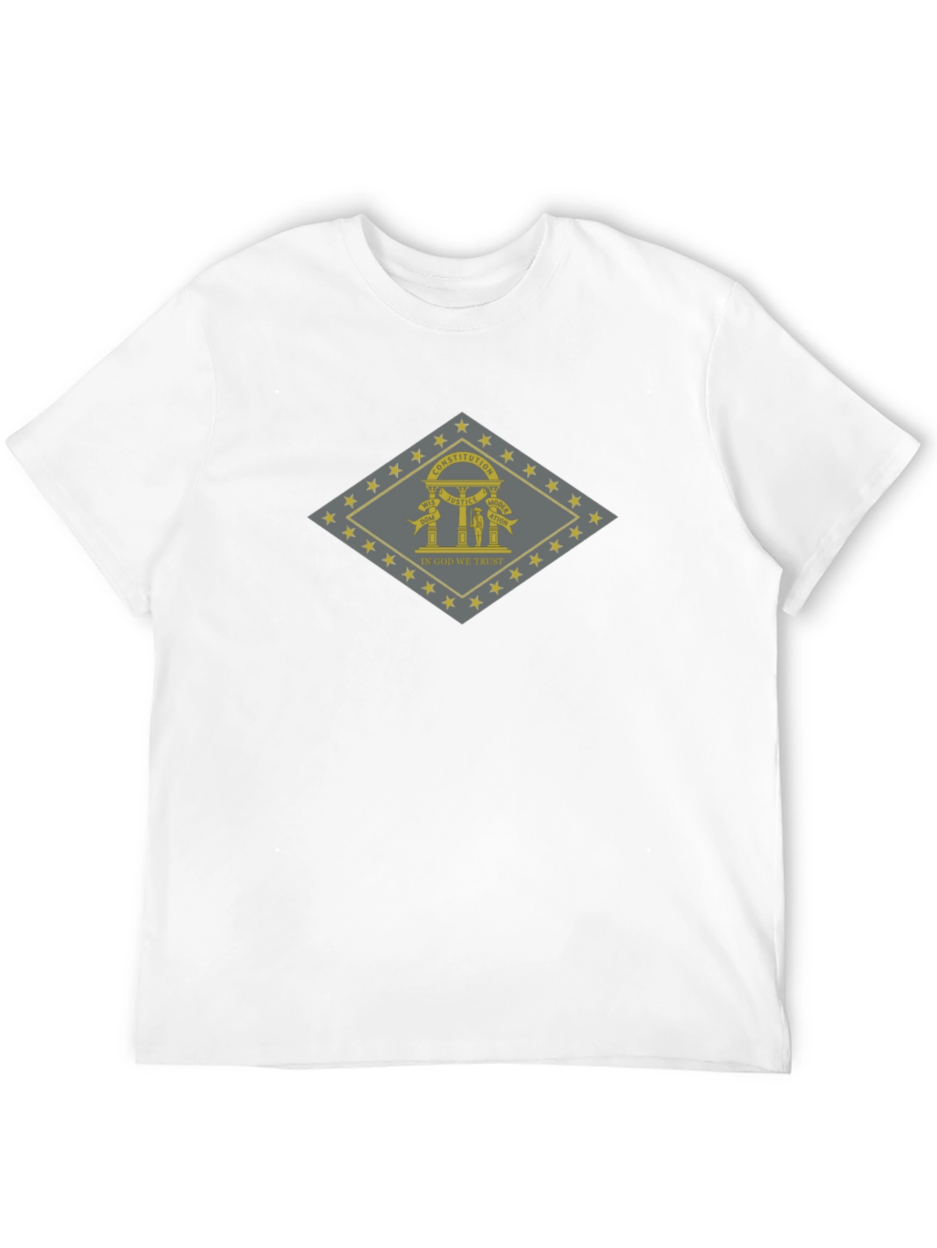 Georgia State Flag Graphic T-Shirt - Black