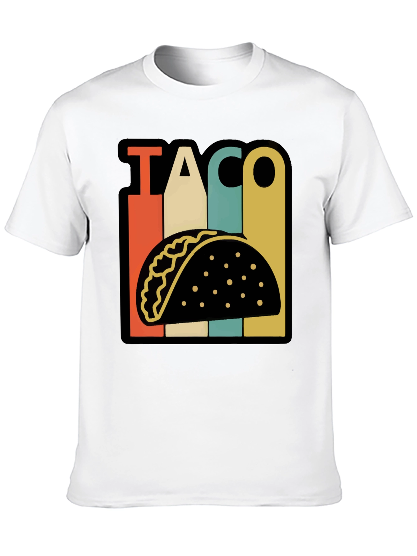 Retro Taco Graphic T-Shirt - Black Fun Food Tee