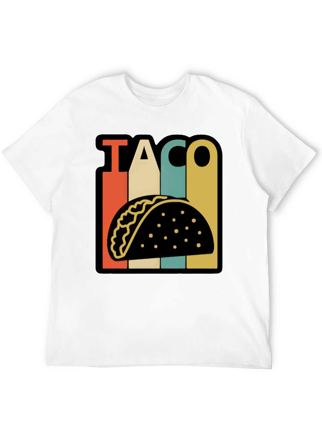 Retro Taco Graphic T-Shirt - Black Fun Food Tee