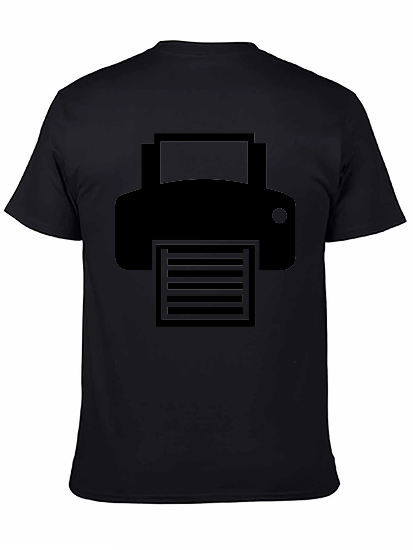 Printer Graphic Black T-Shirt