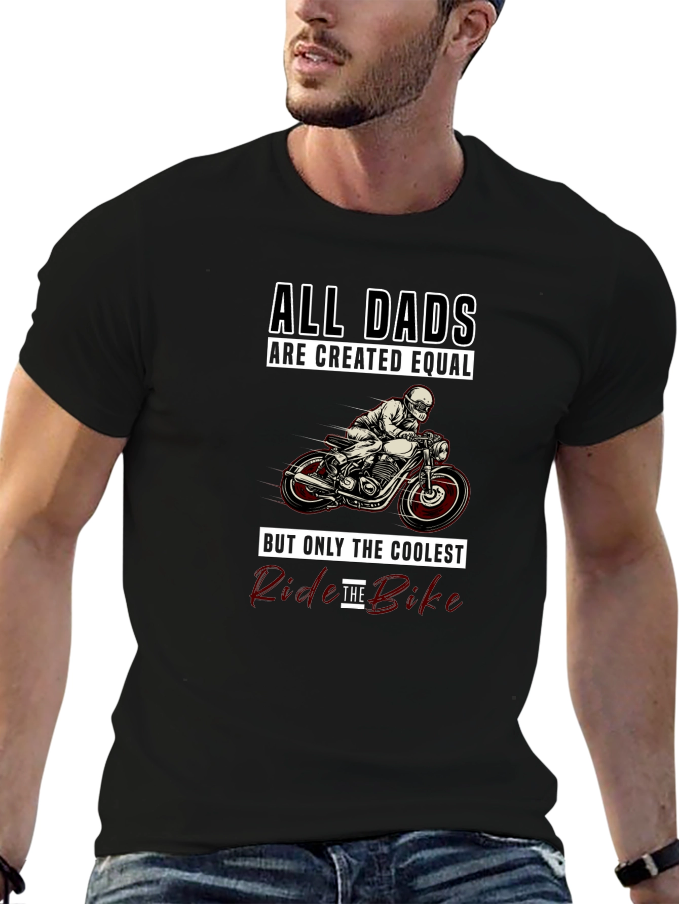 Coolest Dads Ride Bikes Graphic T-Shirt