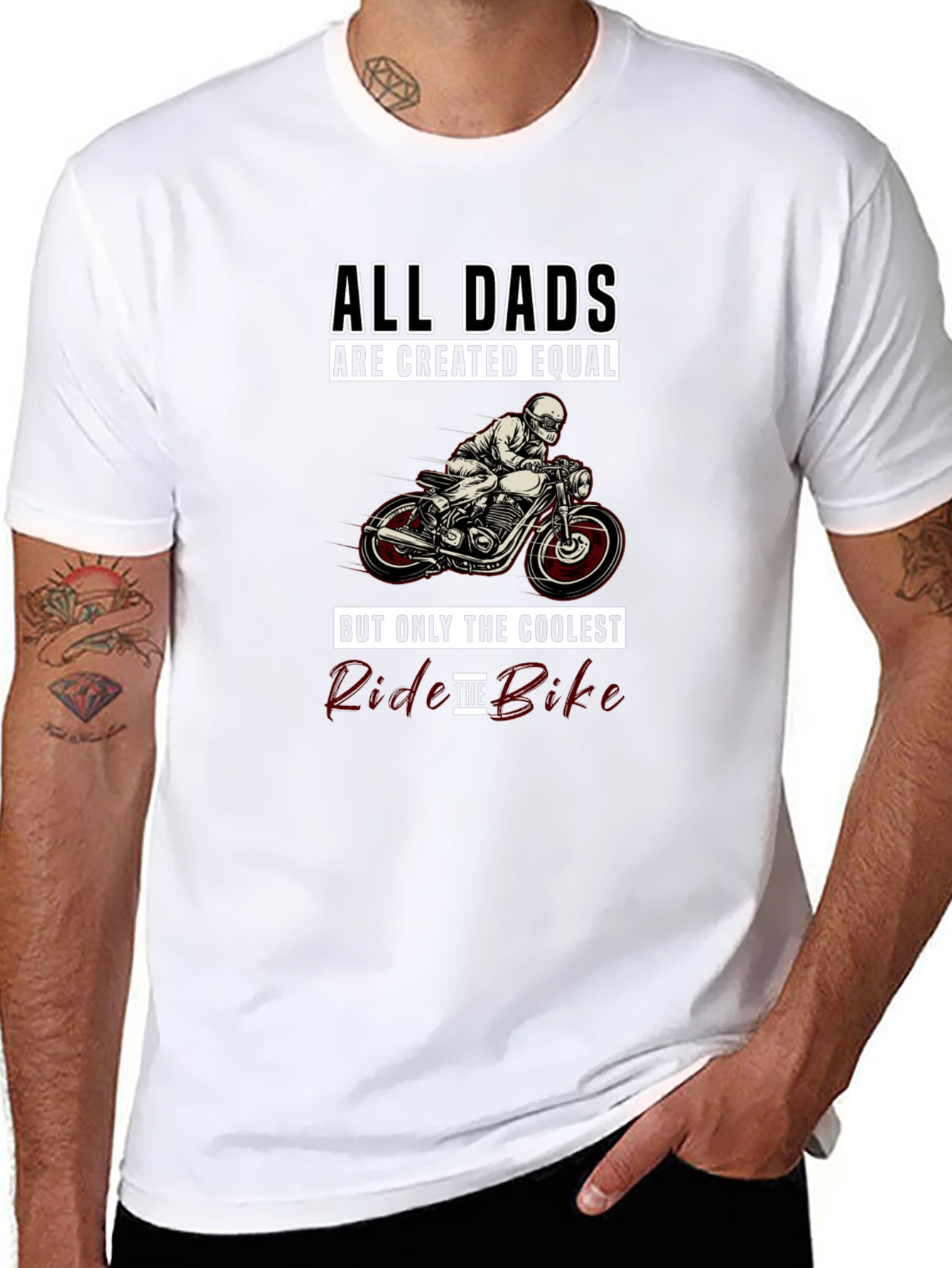 Coolest Dads Ride Bikes Graphic T-Shirt