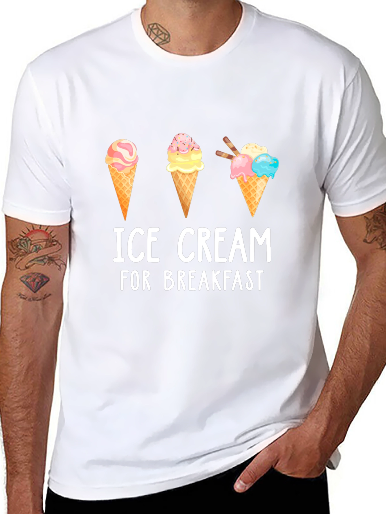Ice Cream for Breakfast Graphic T-Shirt
