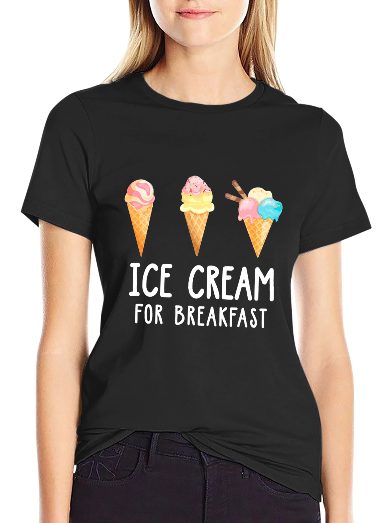Ice Cream for Breakfast Graphic T-Shirt