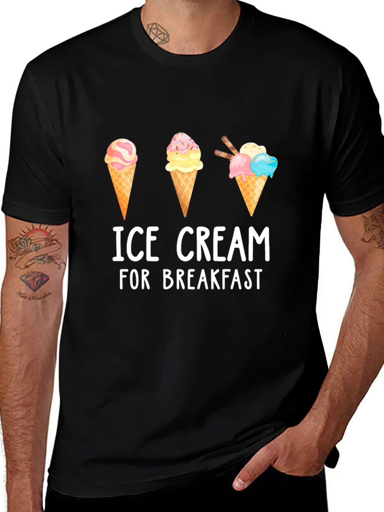 Ice Cream for Breakfast Graphic T-Shirt