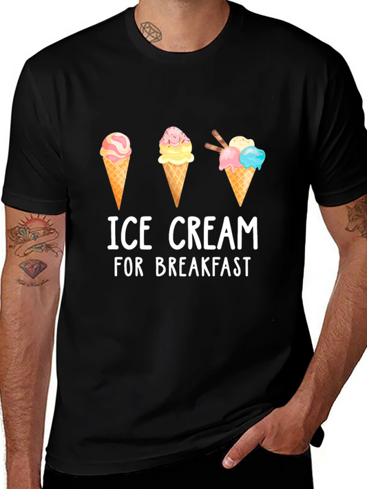 Ice Cream for Breakfast Graphic T-Shirt