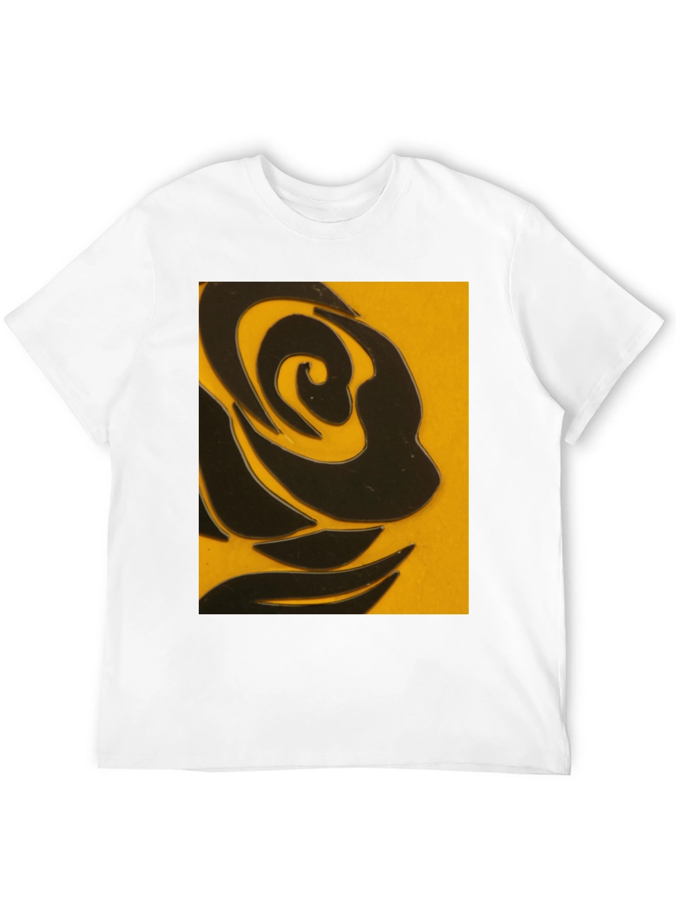 Abstract Black Rose Graphic T-Shirt