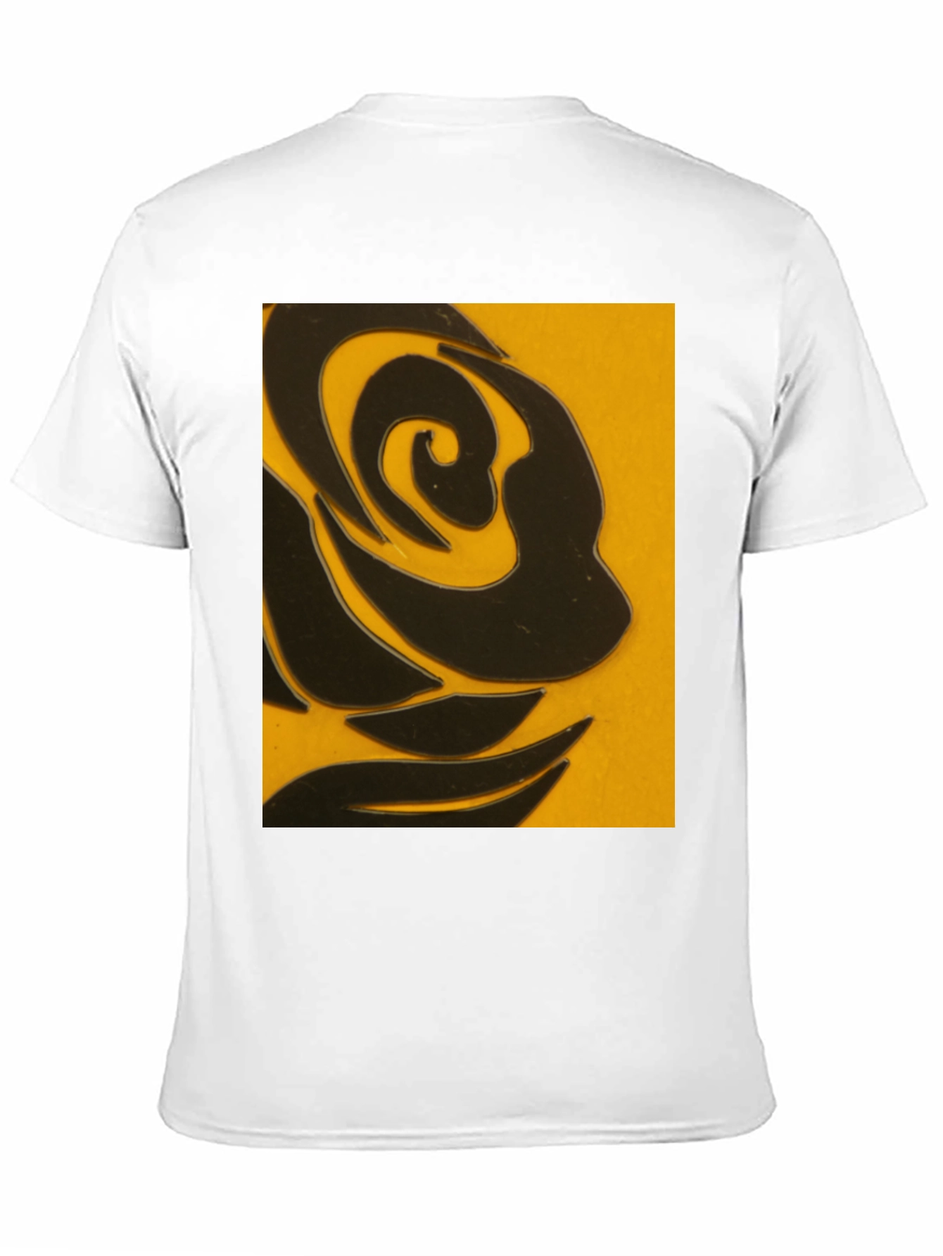 Abstract Black Rose Graphic T-Shirt