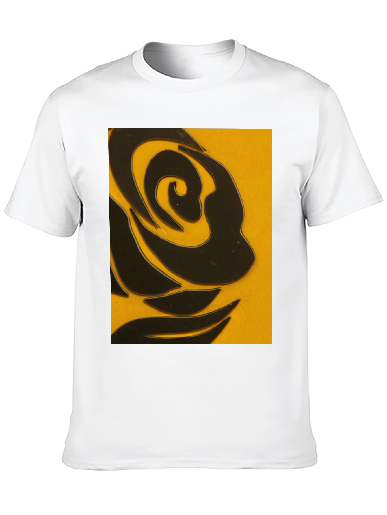 Abstract Black Rose Graphic T-Shirt