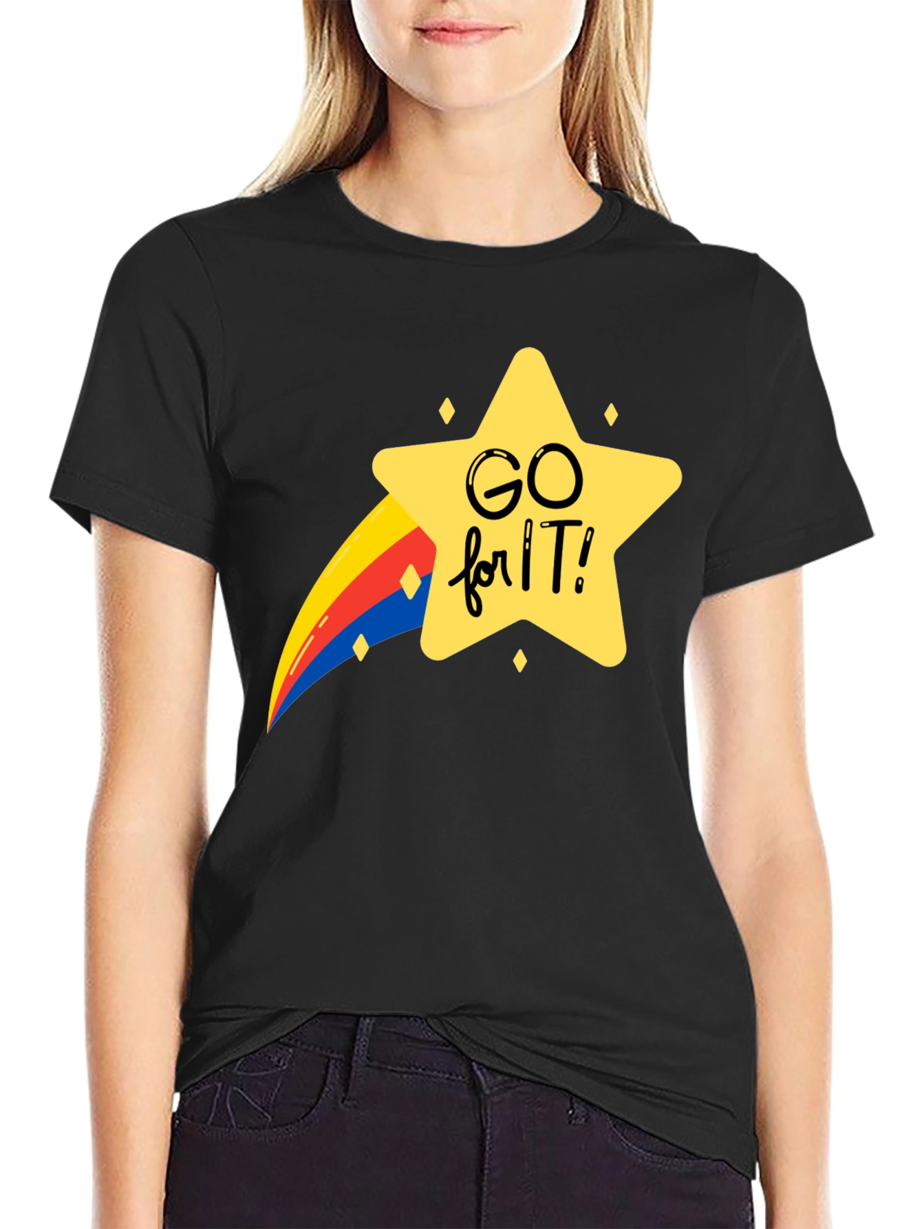 Go For It Graphic Tee - Black