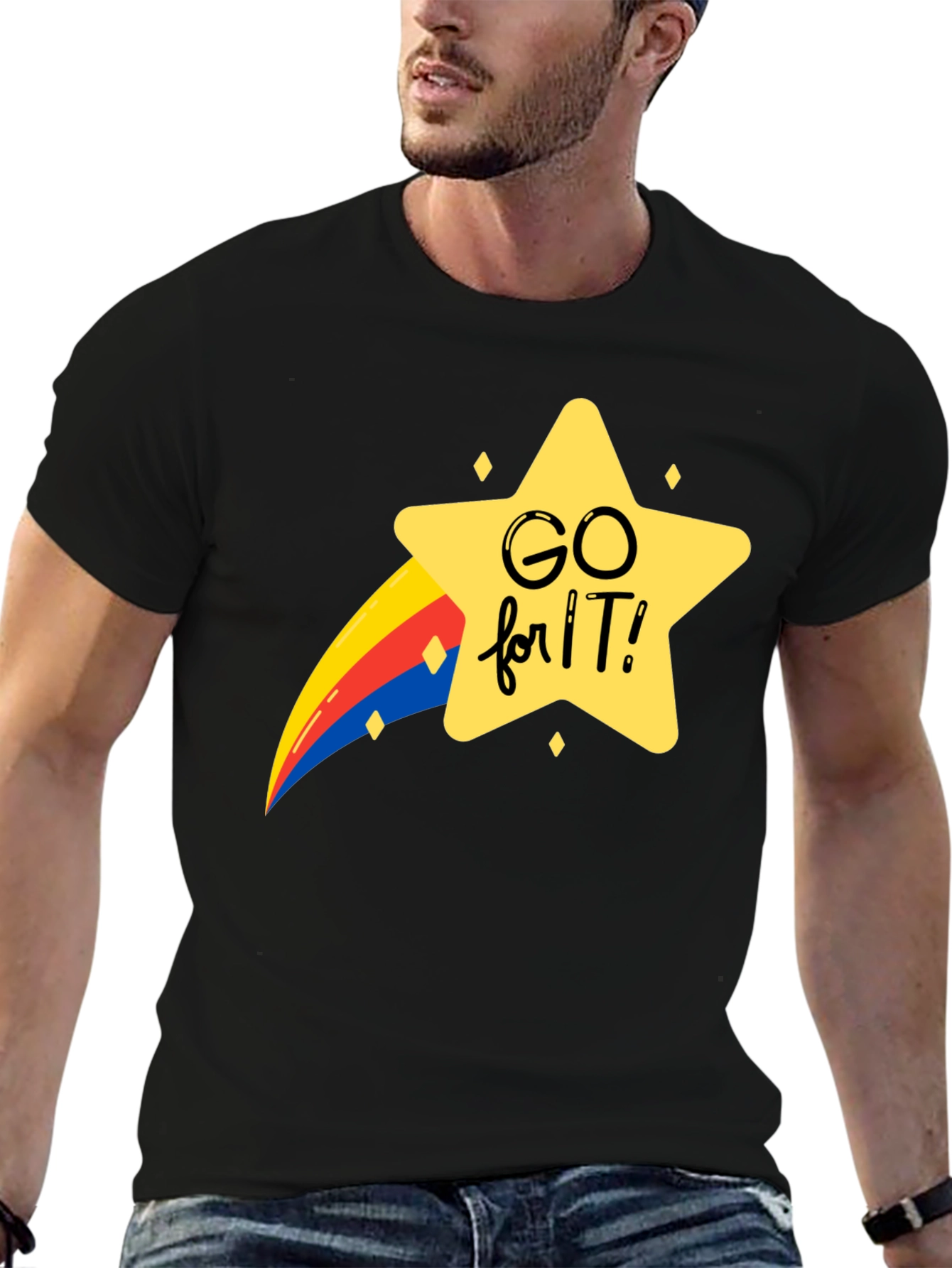 Go For It Graphic Tee - Black