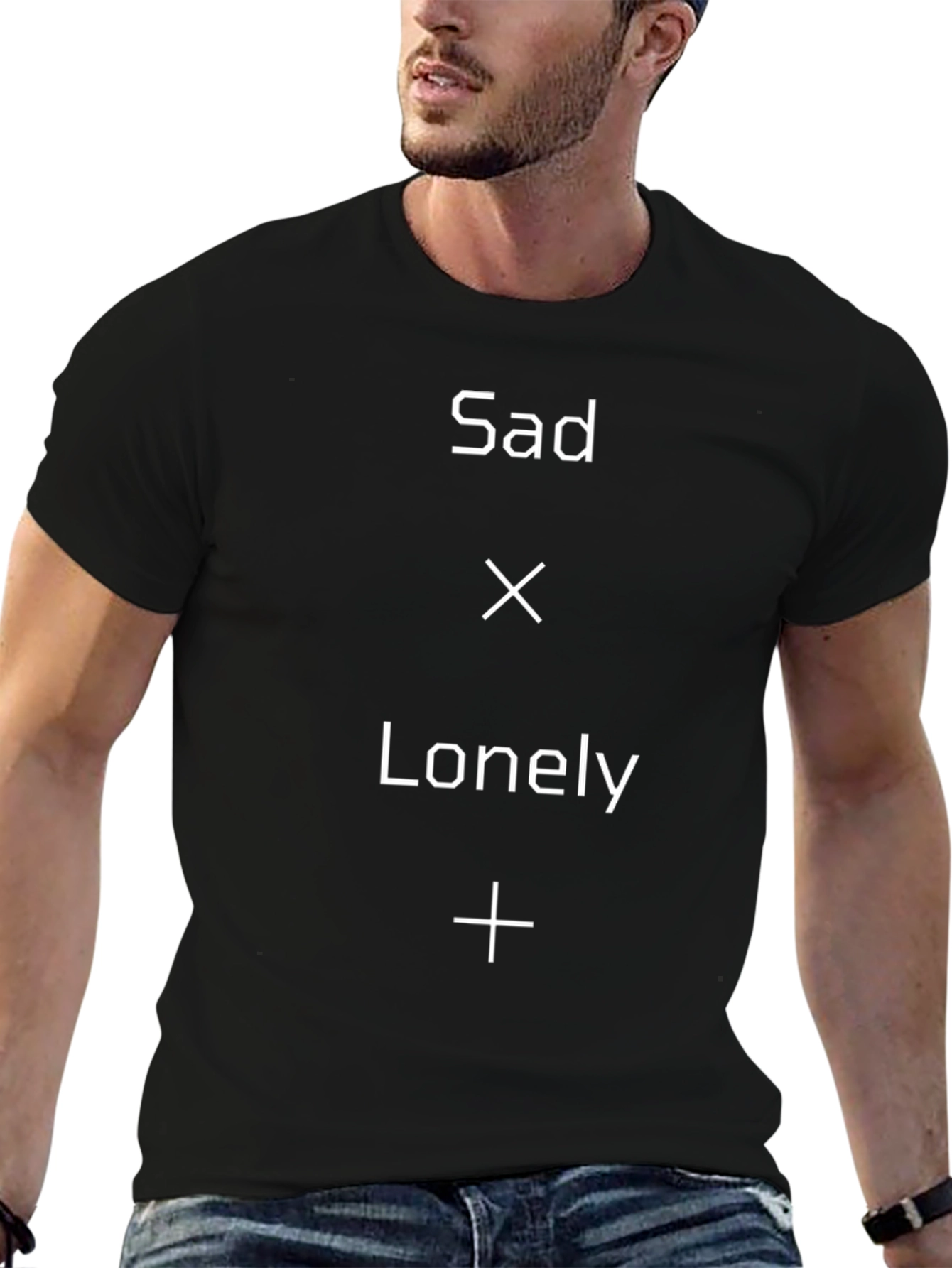 Sad x Lonely Graphic Black Tee