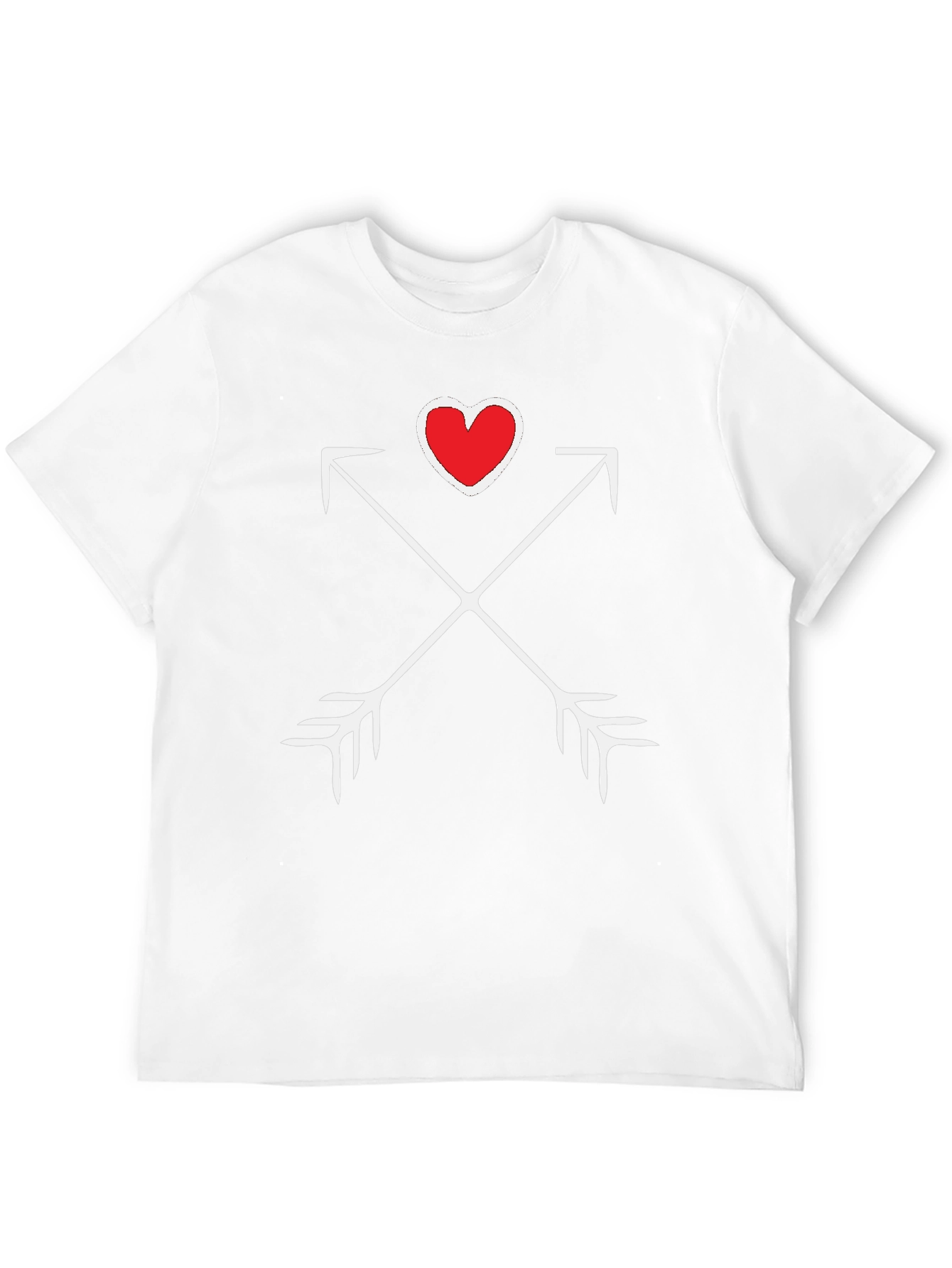 Heart & Arrows Graphic Tee - Black Casual Shirt