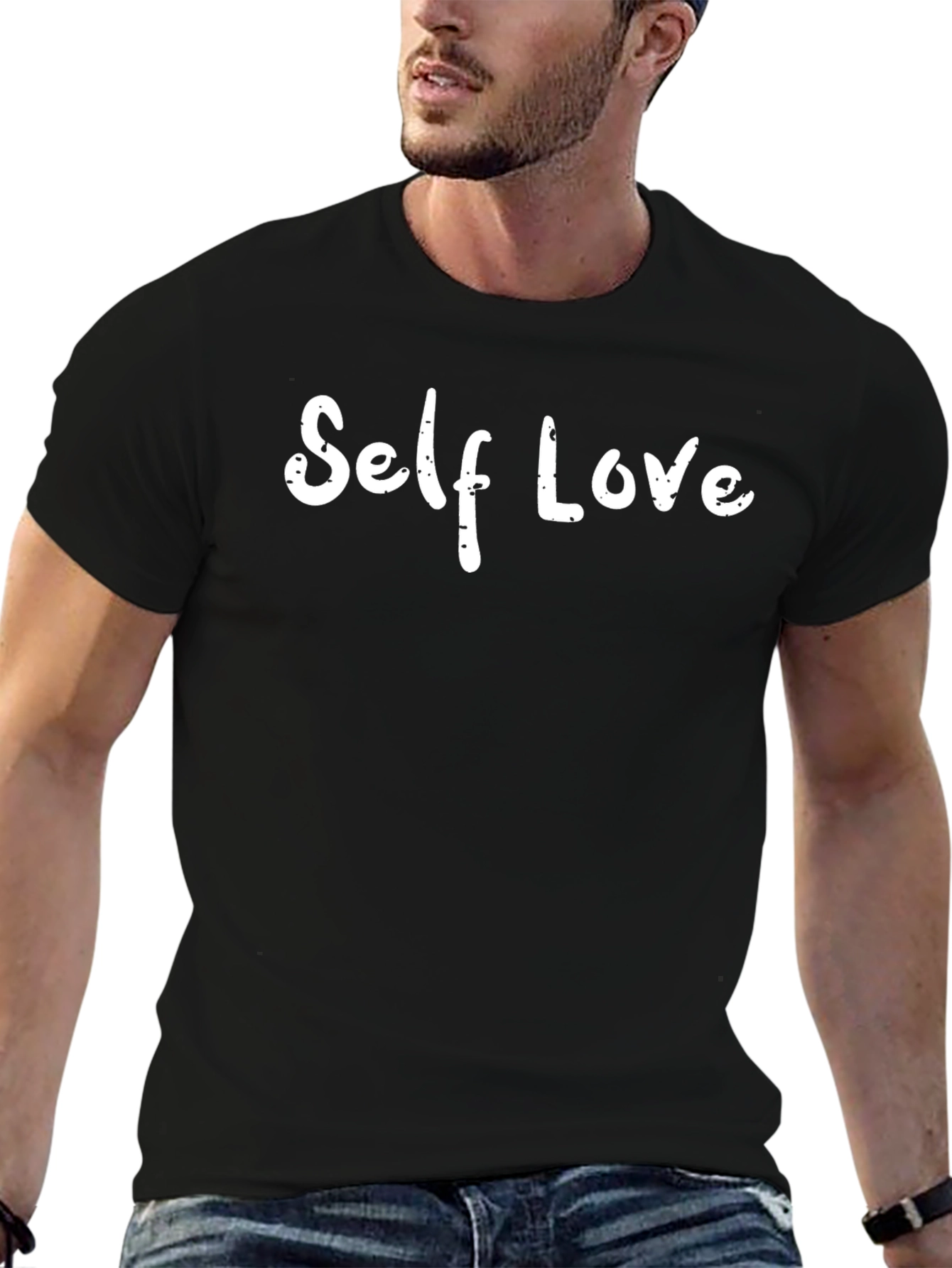 Self Love Black T-Shirt - Positive Message Tee