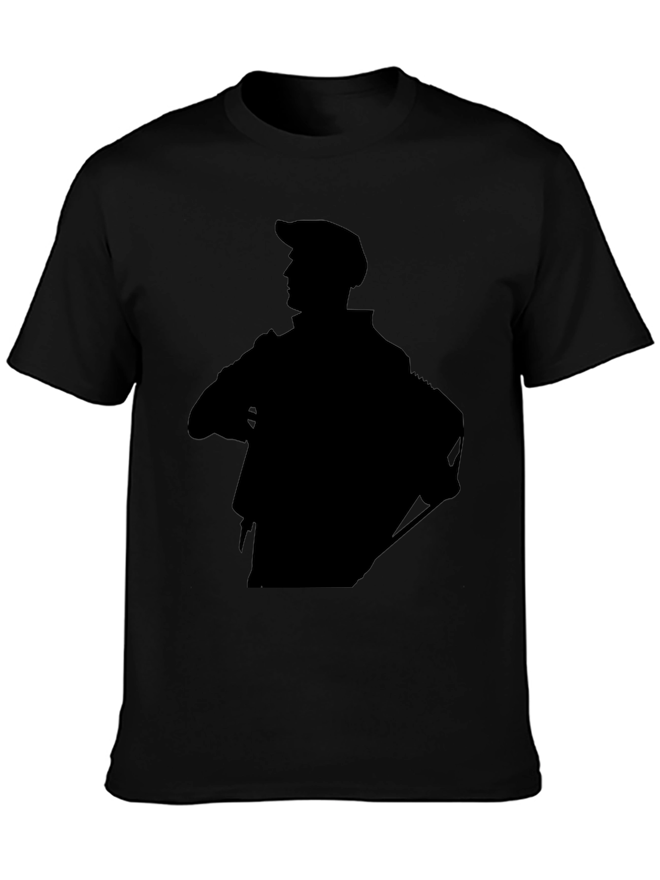 Stylish Black Graphic Tee - Silhouette Design