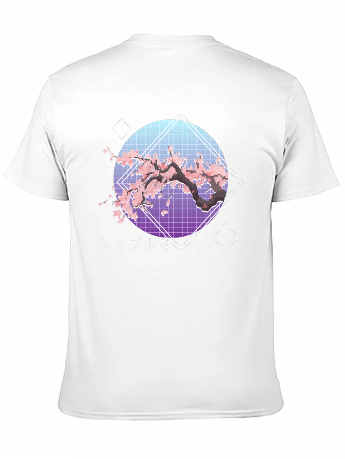 Cherry Blossom Aesthetic T-Shirt - Japanese Vaporwave Design