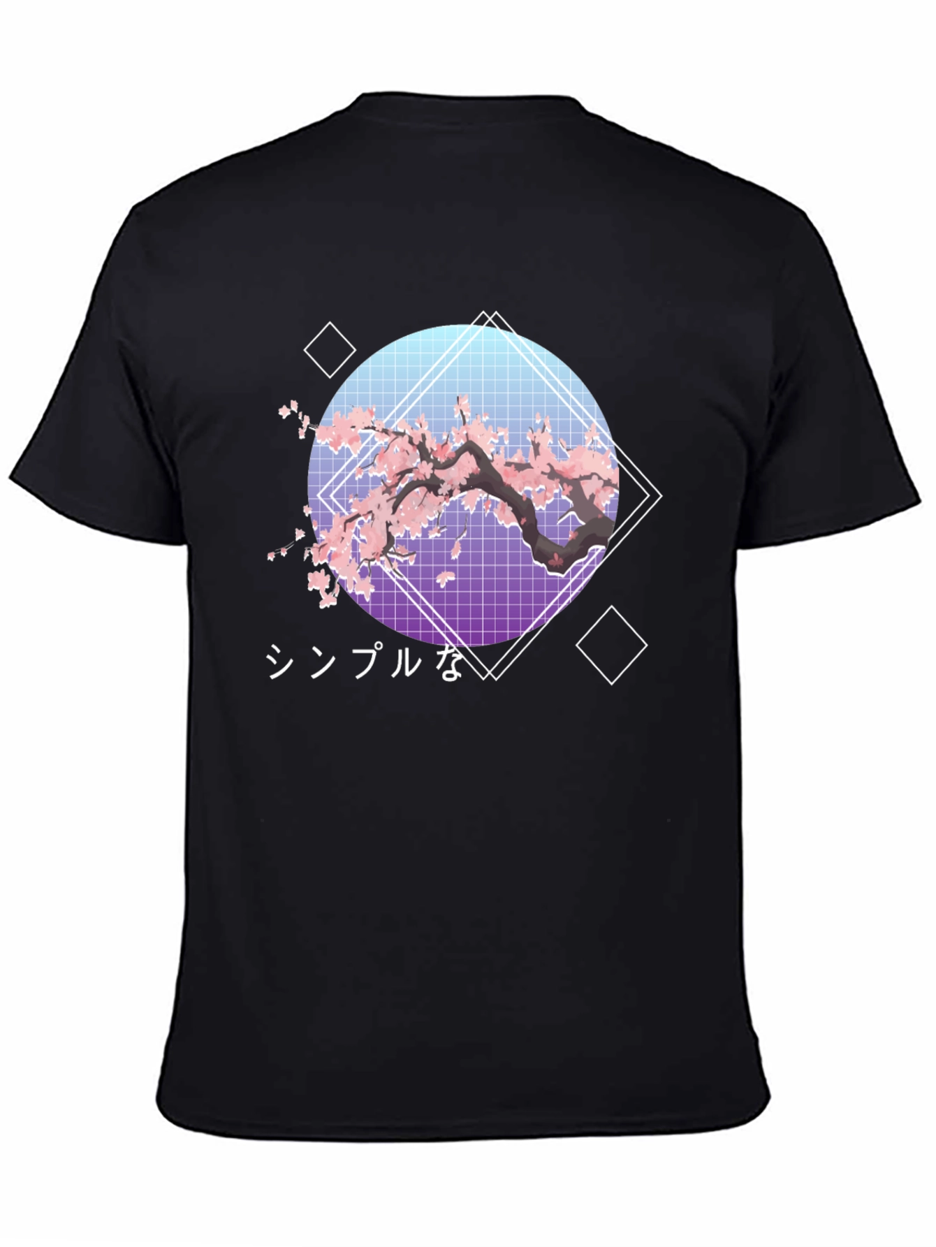 Cherry Blossom Aesthetic T-Shirt - Japanese Vaporwave Design