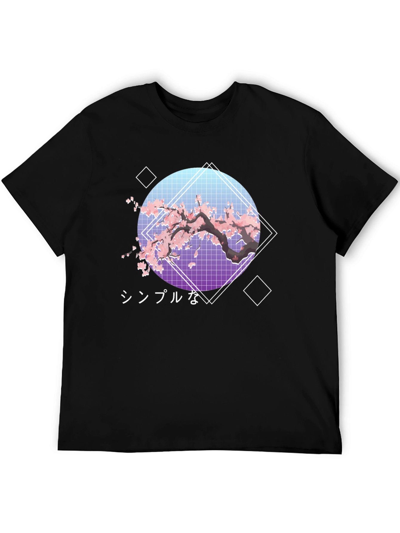 Cherry Blossom Aesthetic T-Shirt - Japanese Vaporwave Design