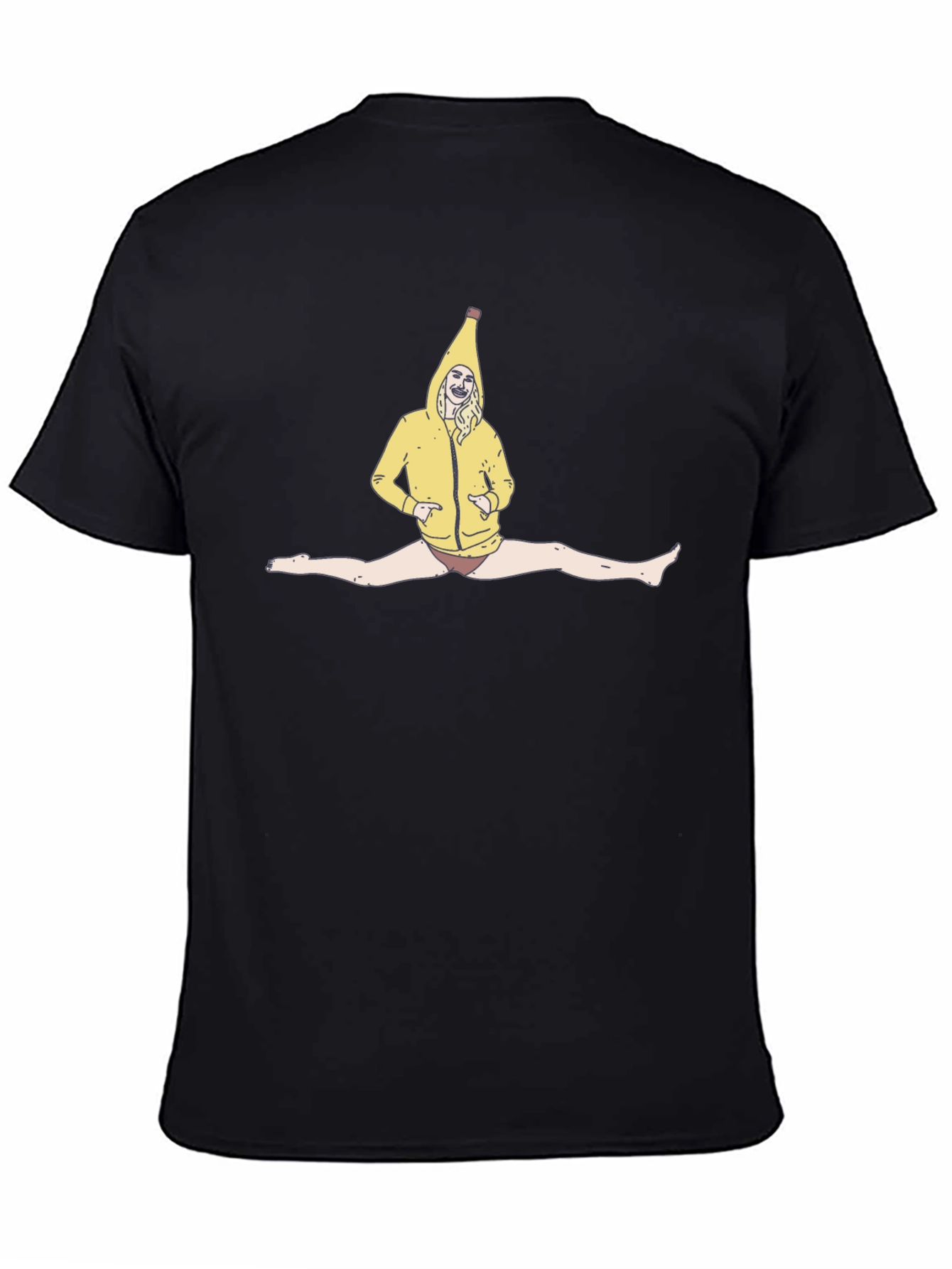 Banana Suit Split T-Shirt - Black