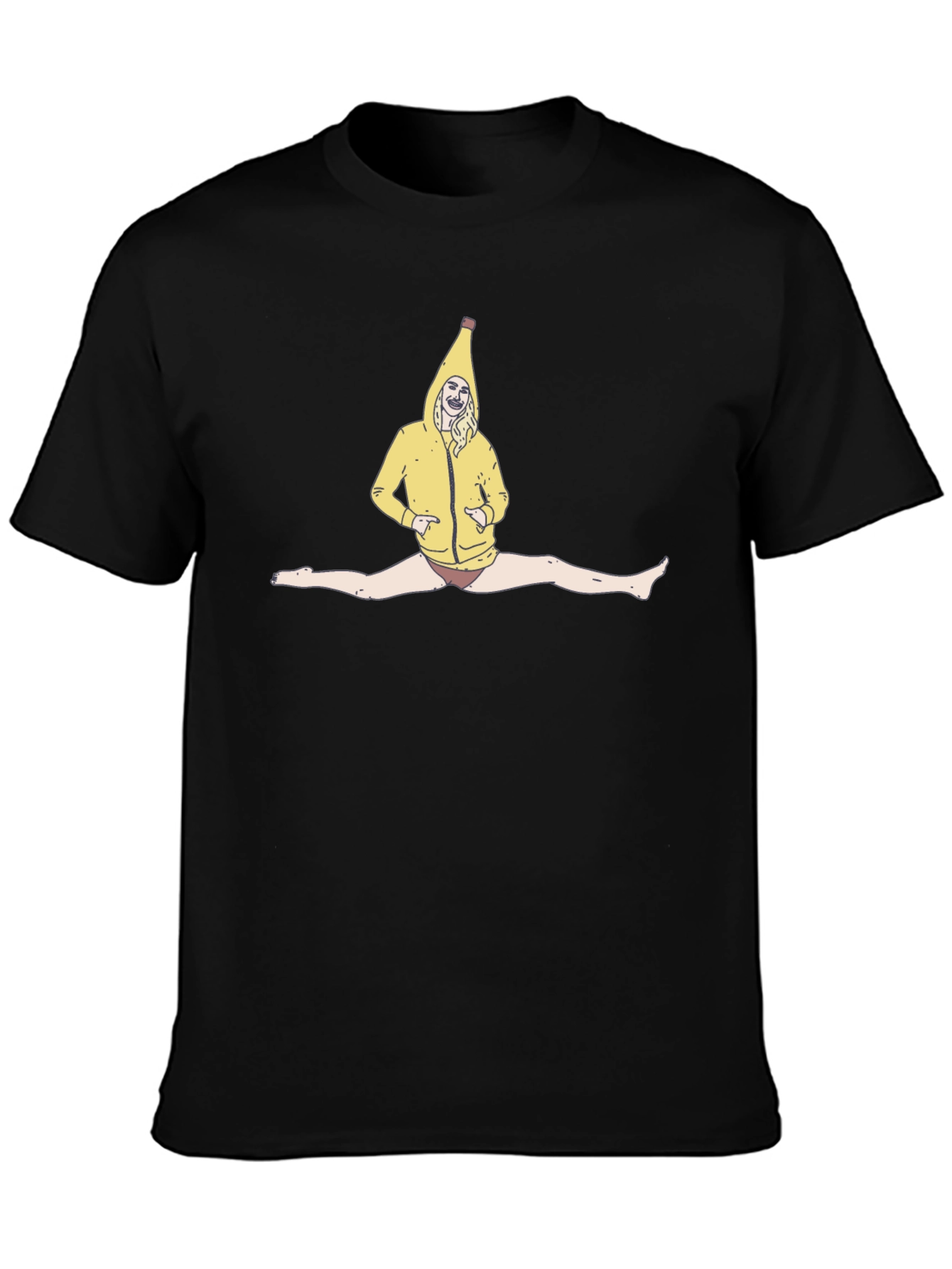 Banana Suit Split T-Shirt - Black