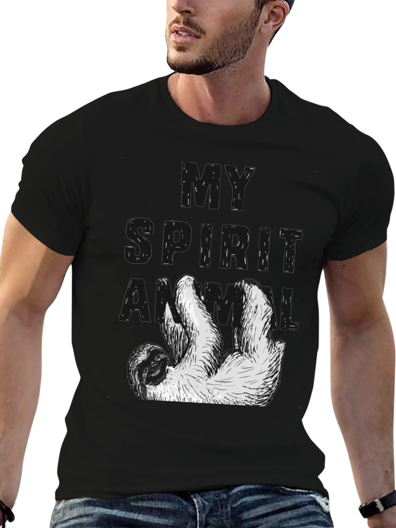 My Spirit Animal Sloth Black T-Shirt