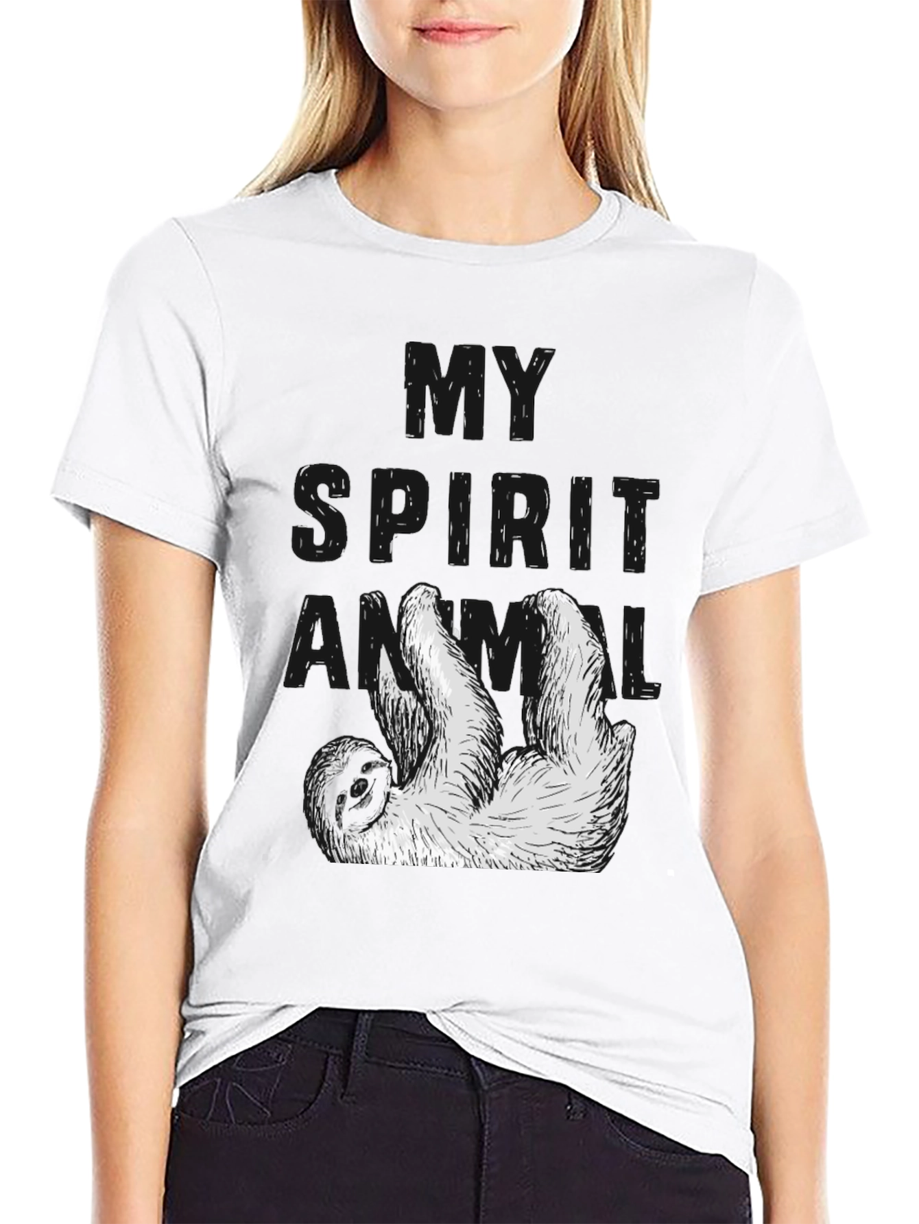 My Spirit Animal Sloth Black T-Shirt