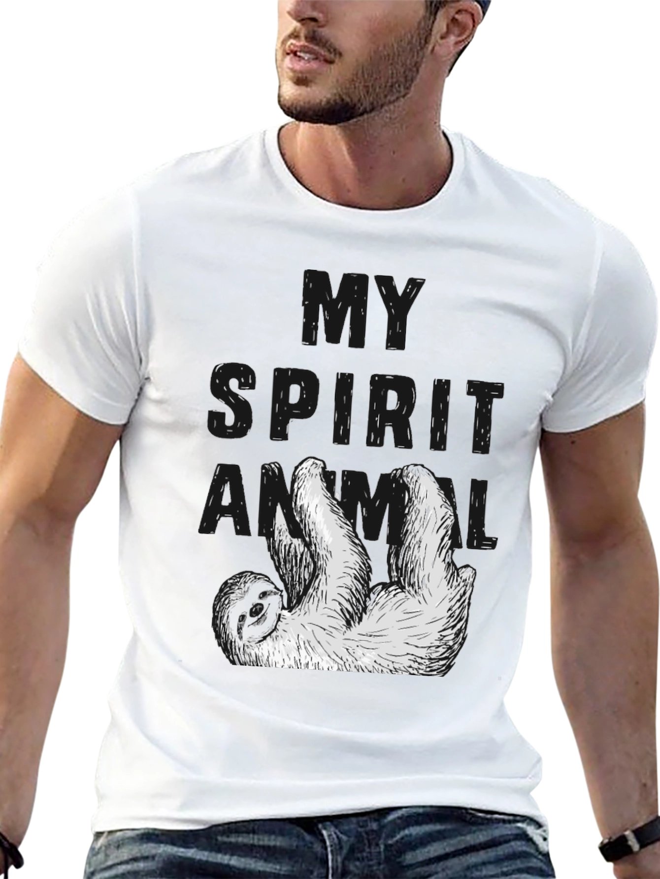My Spirit Animal Sloth Black T-Shirt