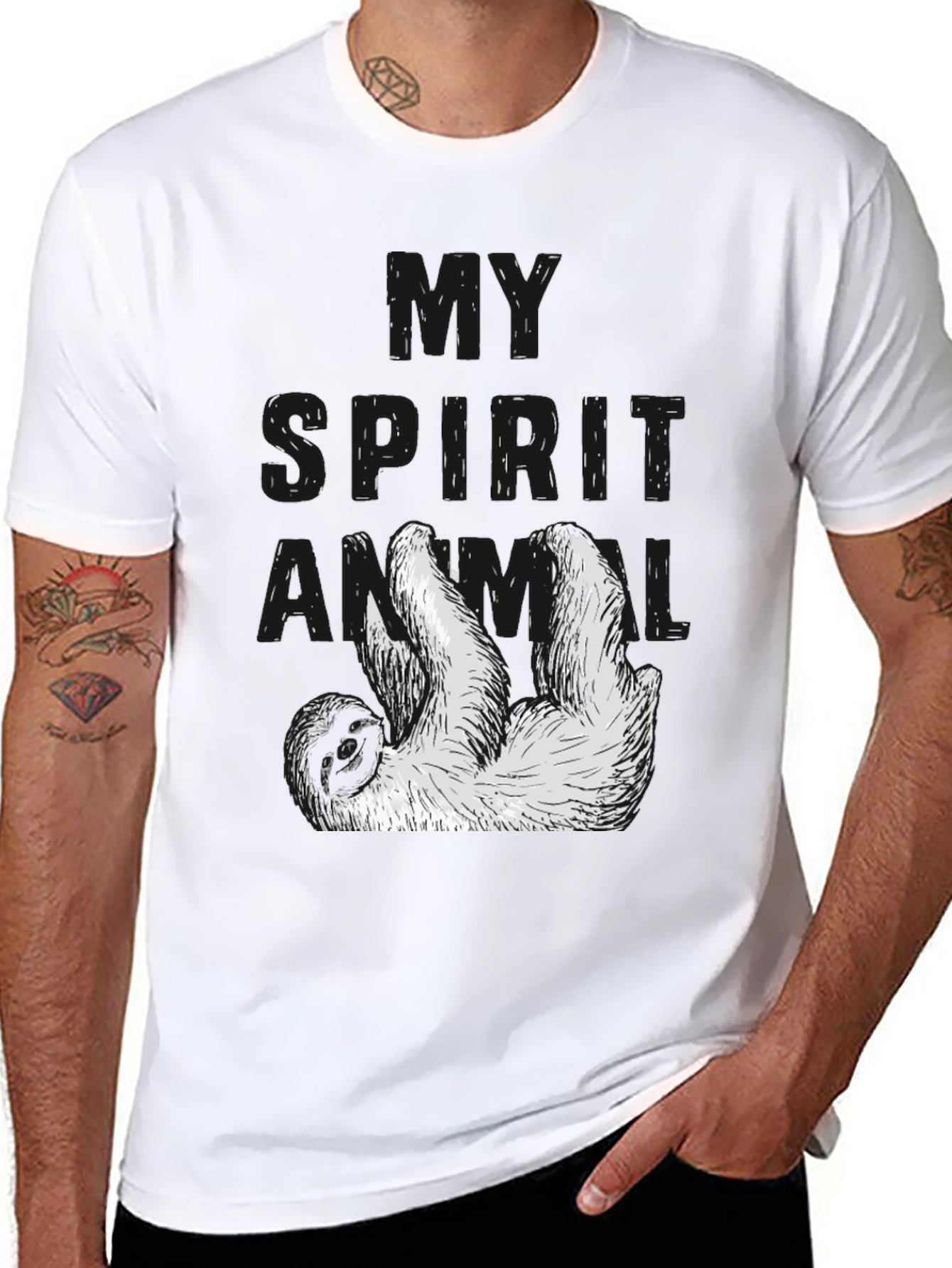My Spirit Animal Sloth Black T-Shirt