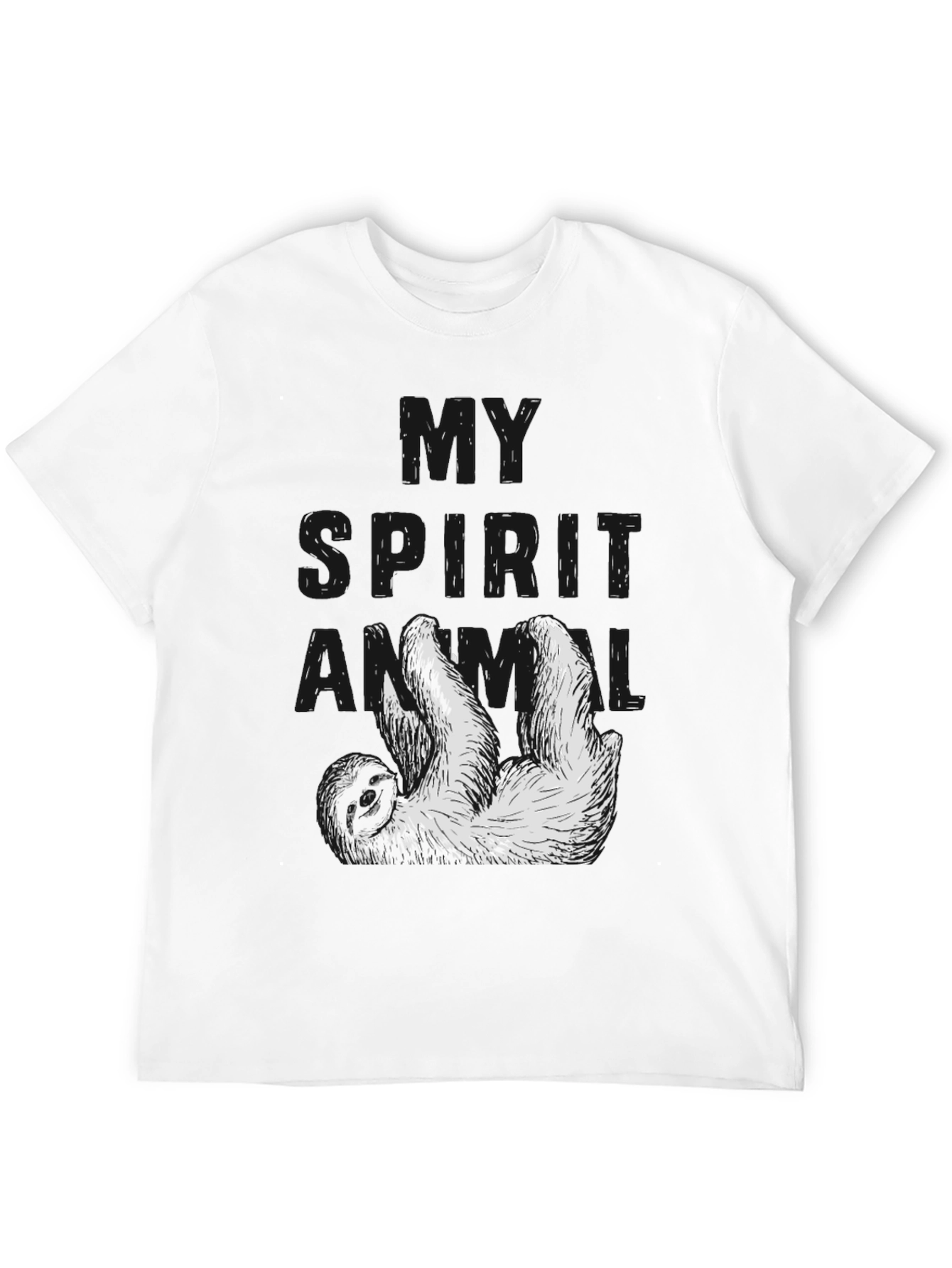 My Spirit Animal Sloth Black T-Shirt