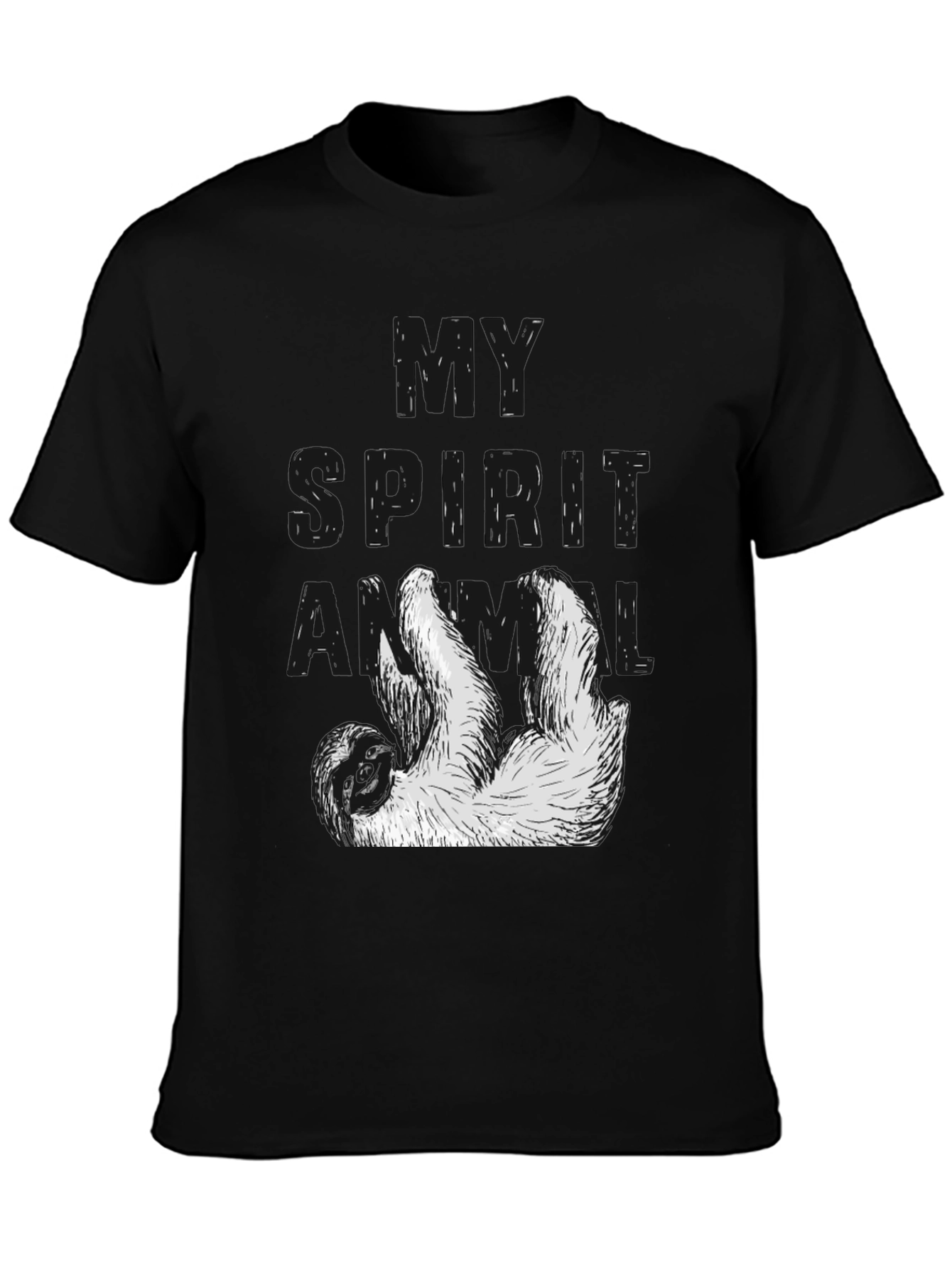 My Spirit Animal Sloth Black T-Shirt